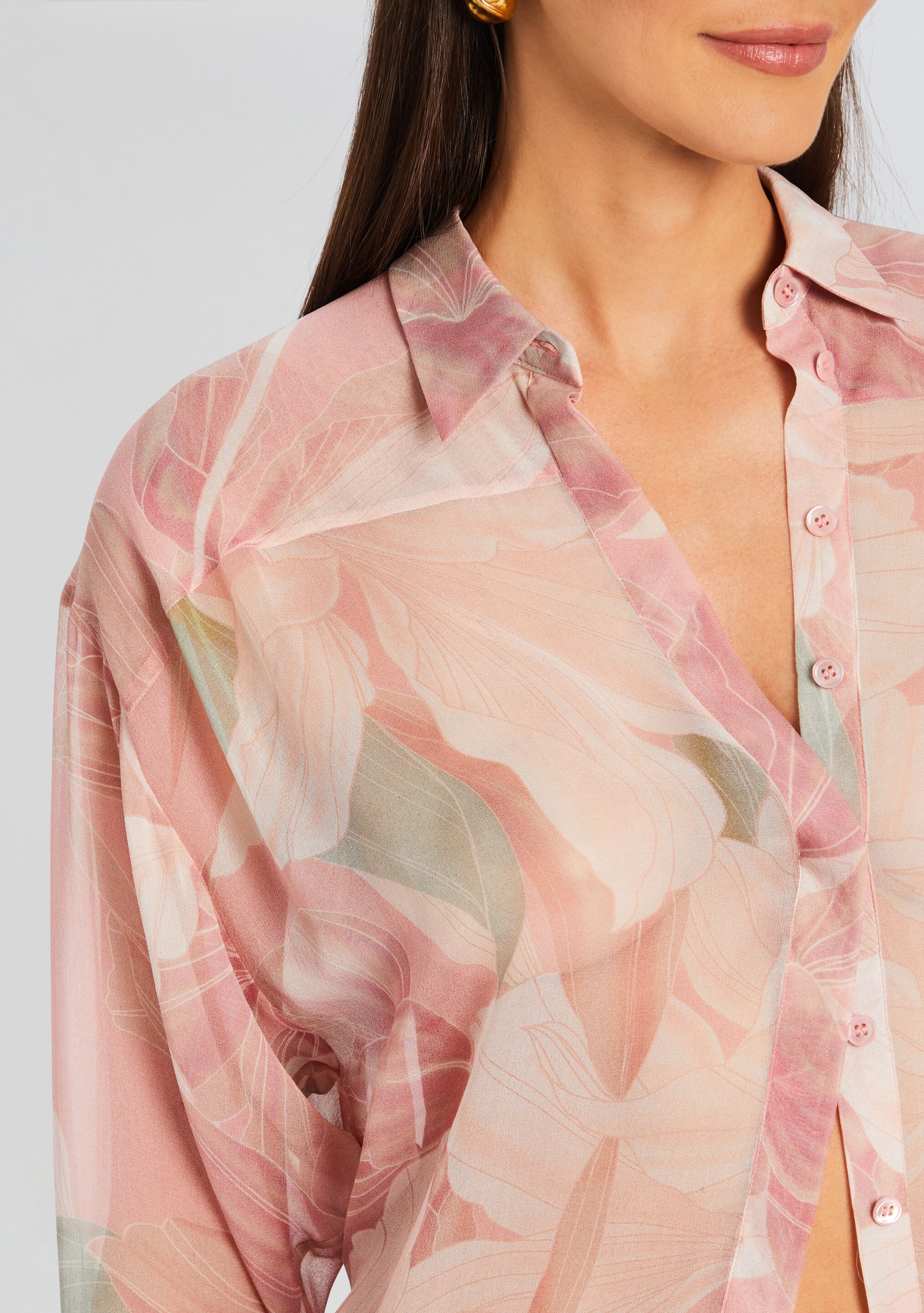 Ramona Silk Chiffon Shirt-Stylulu