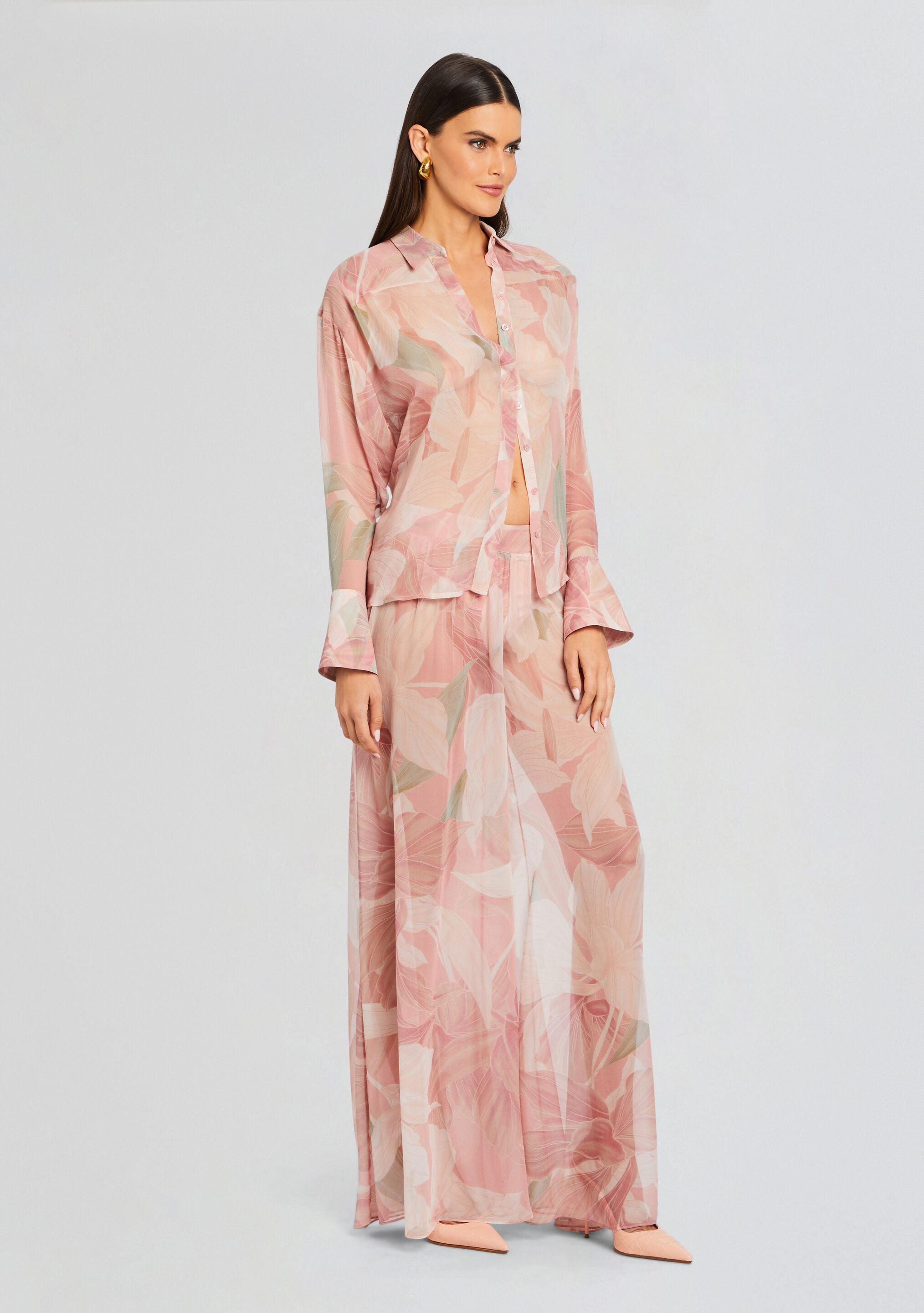 Zeca Silk Chiffon Pant-Stylulu