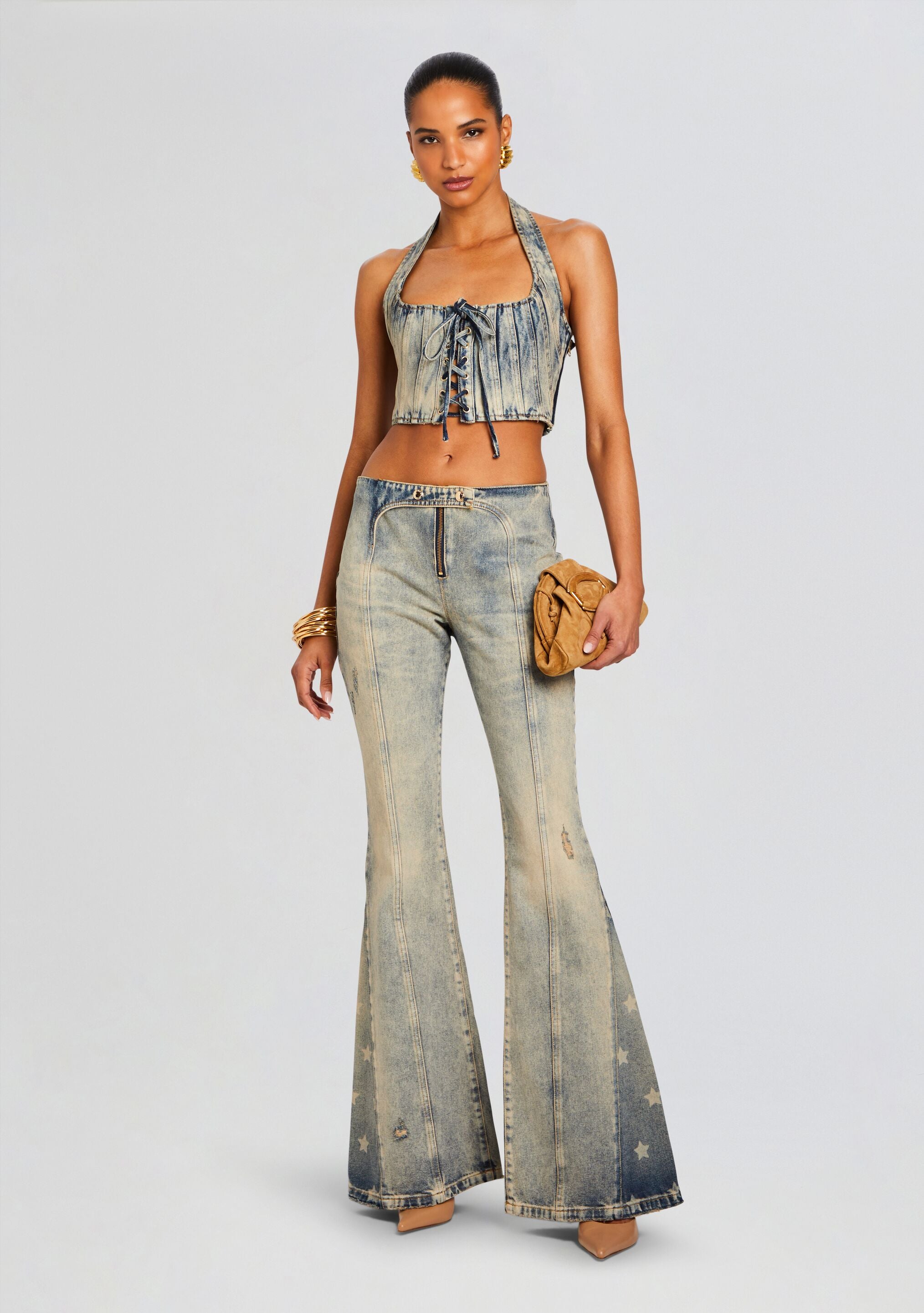Bandit Denim Top-Stylulu