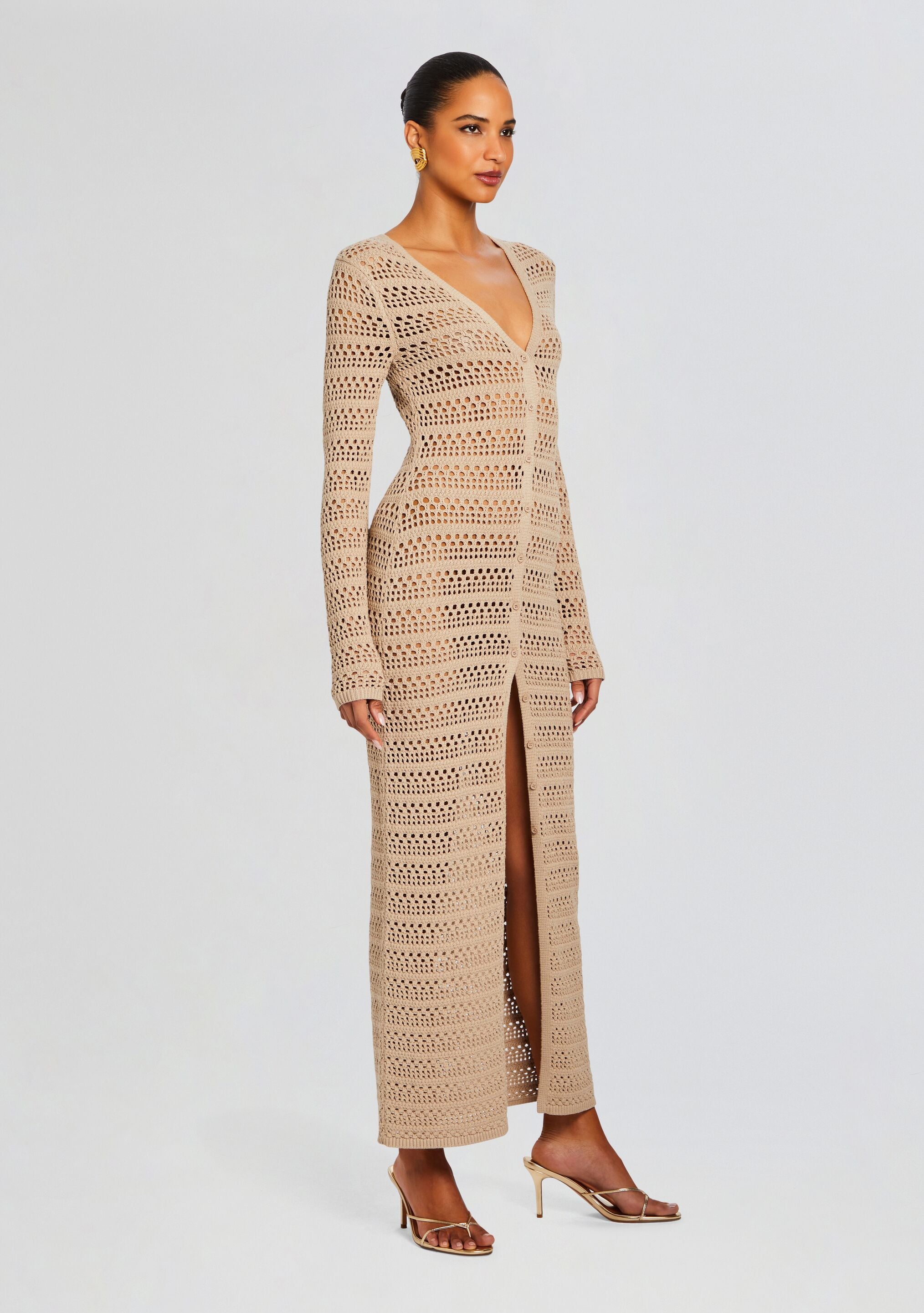 Dorothea Knit Crochet Cardigan-Stylulu