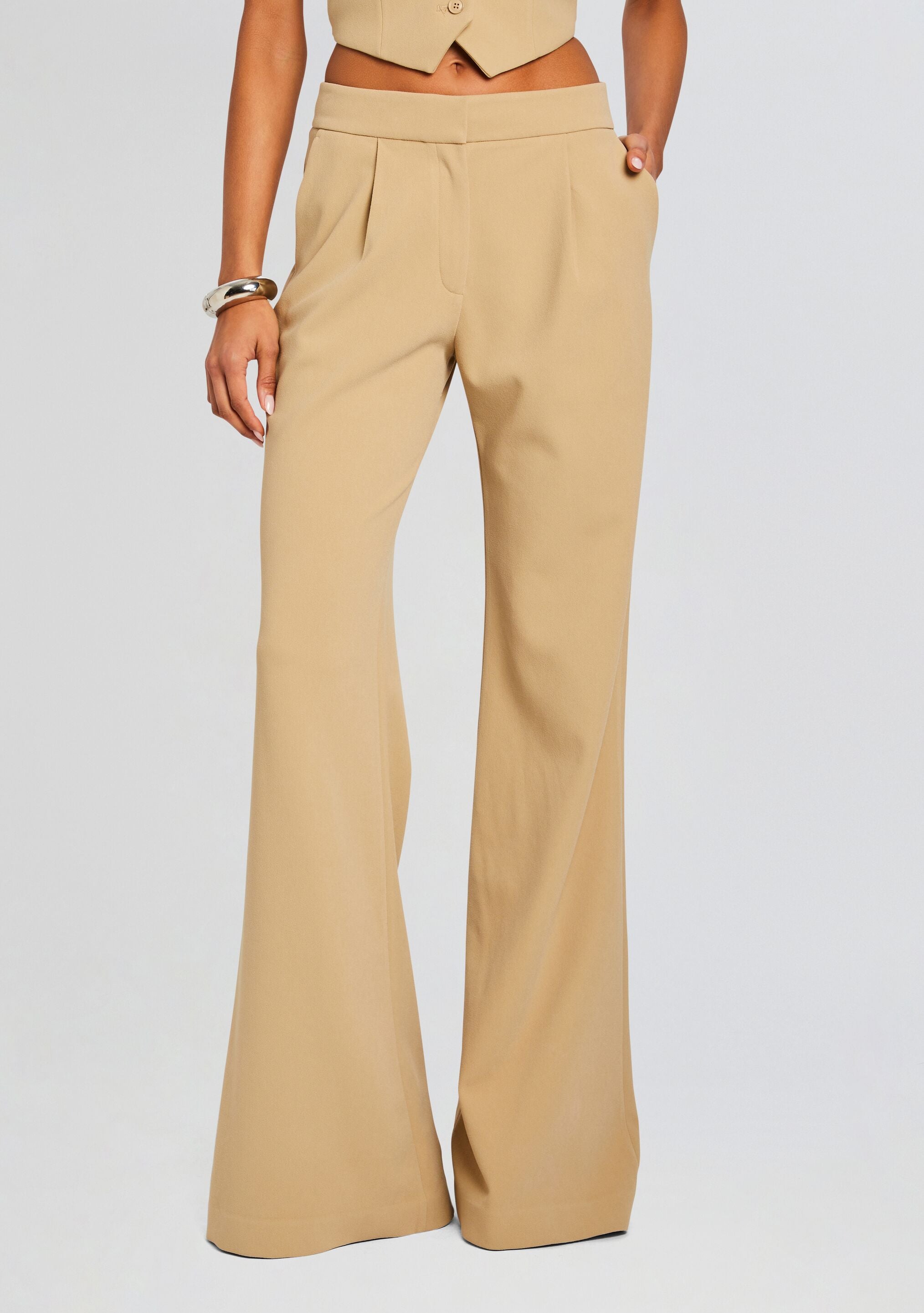 Pin Tuck Palazzo Pants-Stylulu