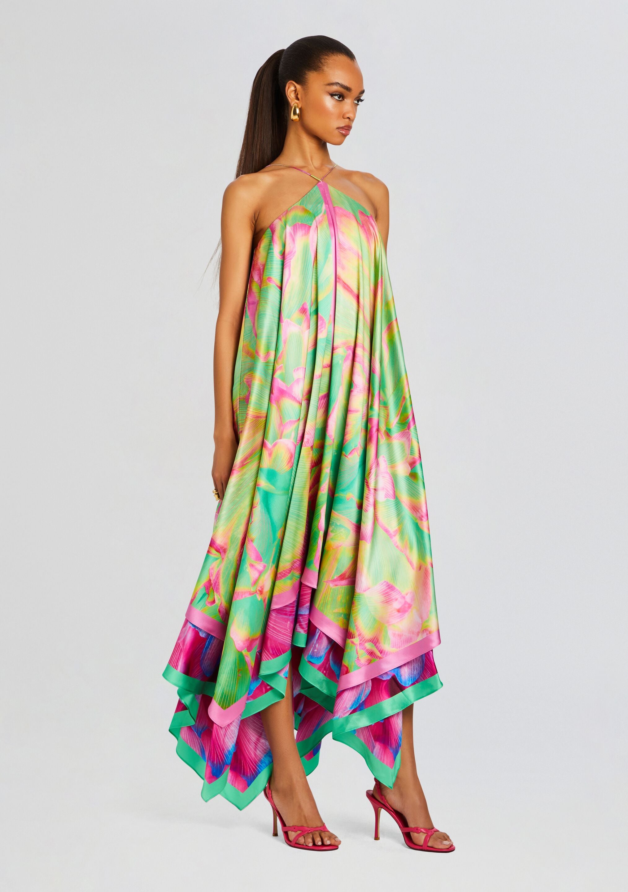 Sangria Silk Dress-Stylulu
