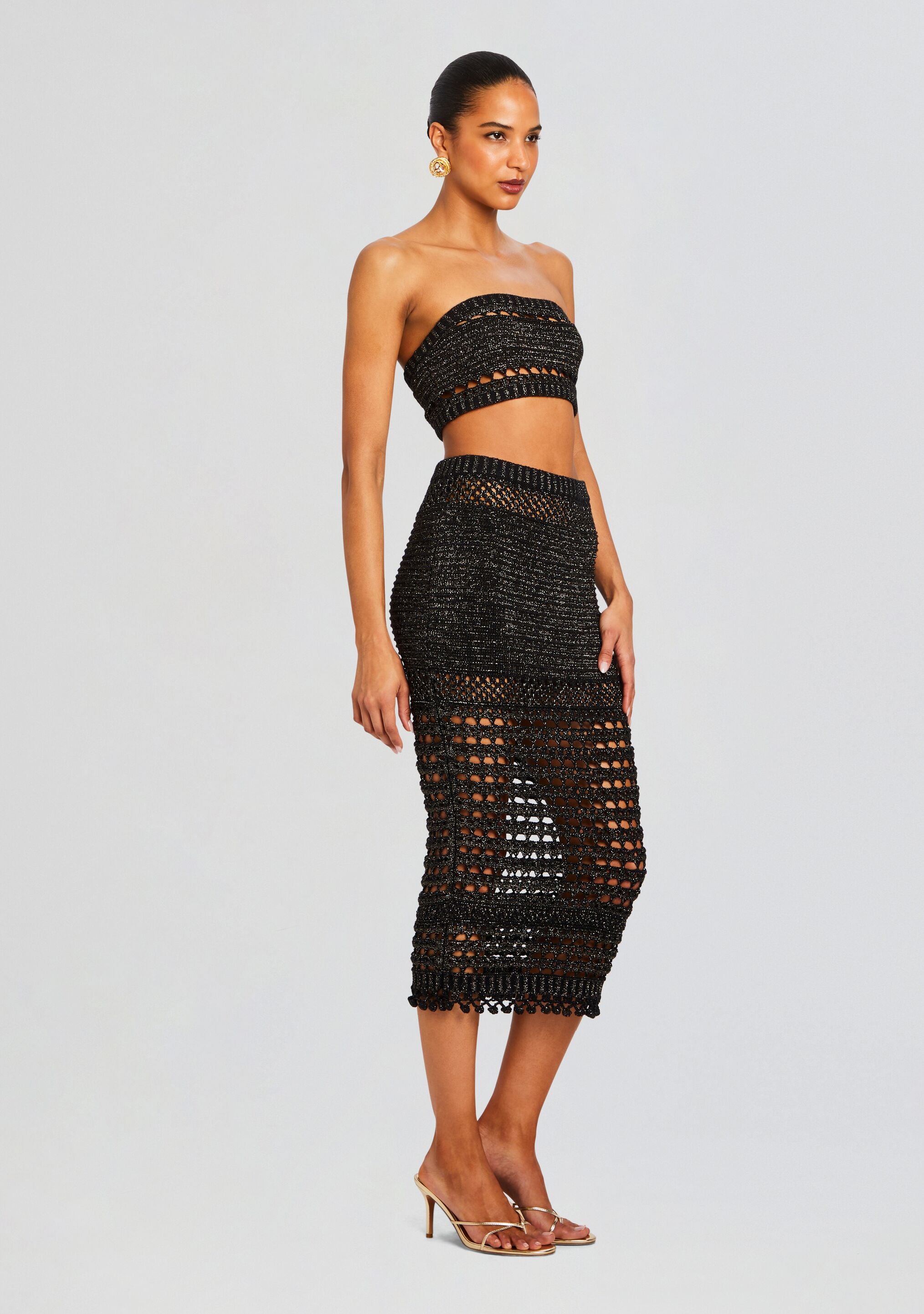 Raya Knit Crochet Skirt-Stylulu