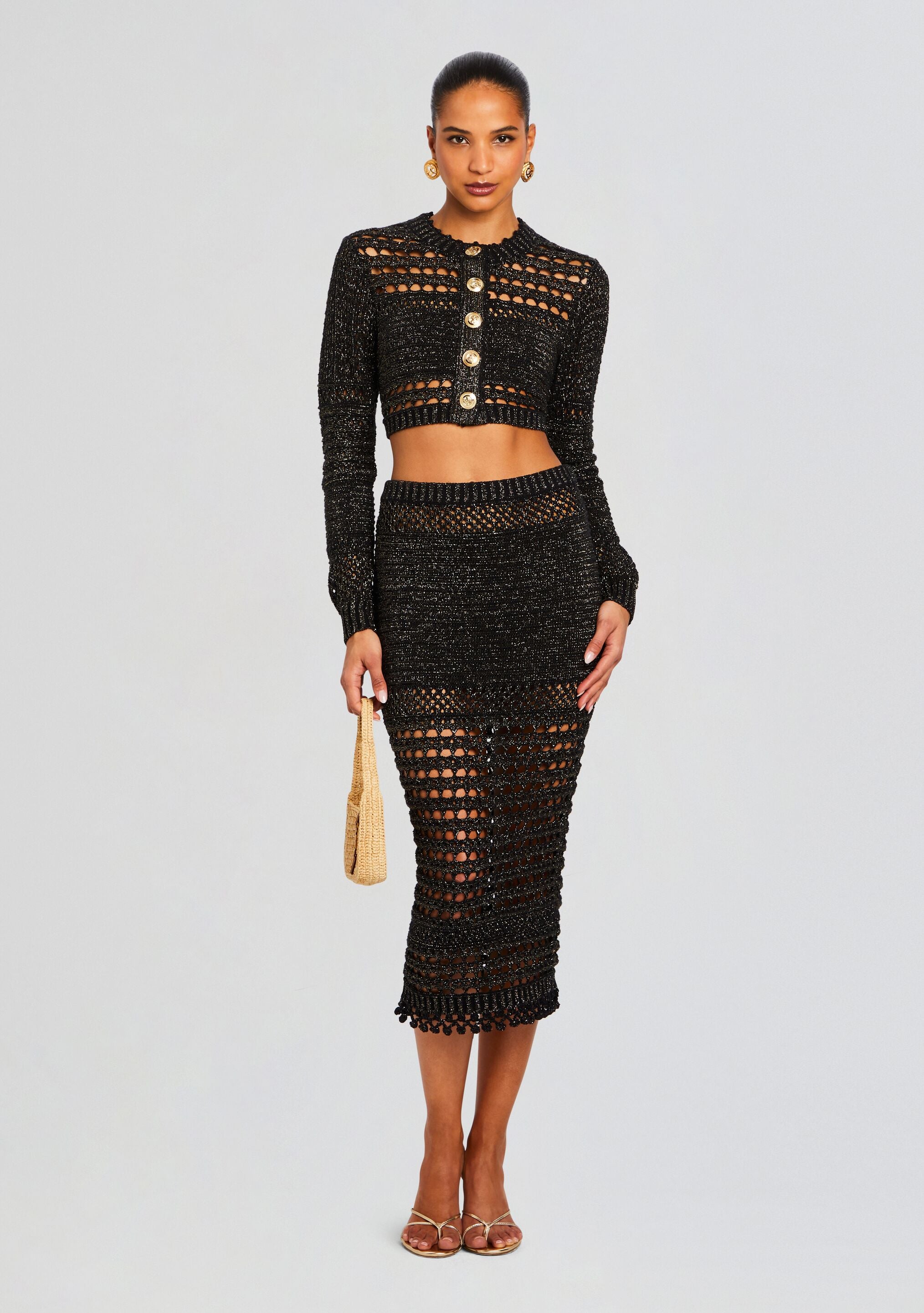 Raya Knit Crochet Skirt-Stylulu