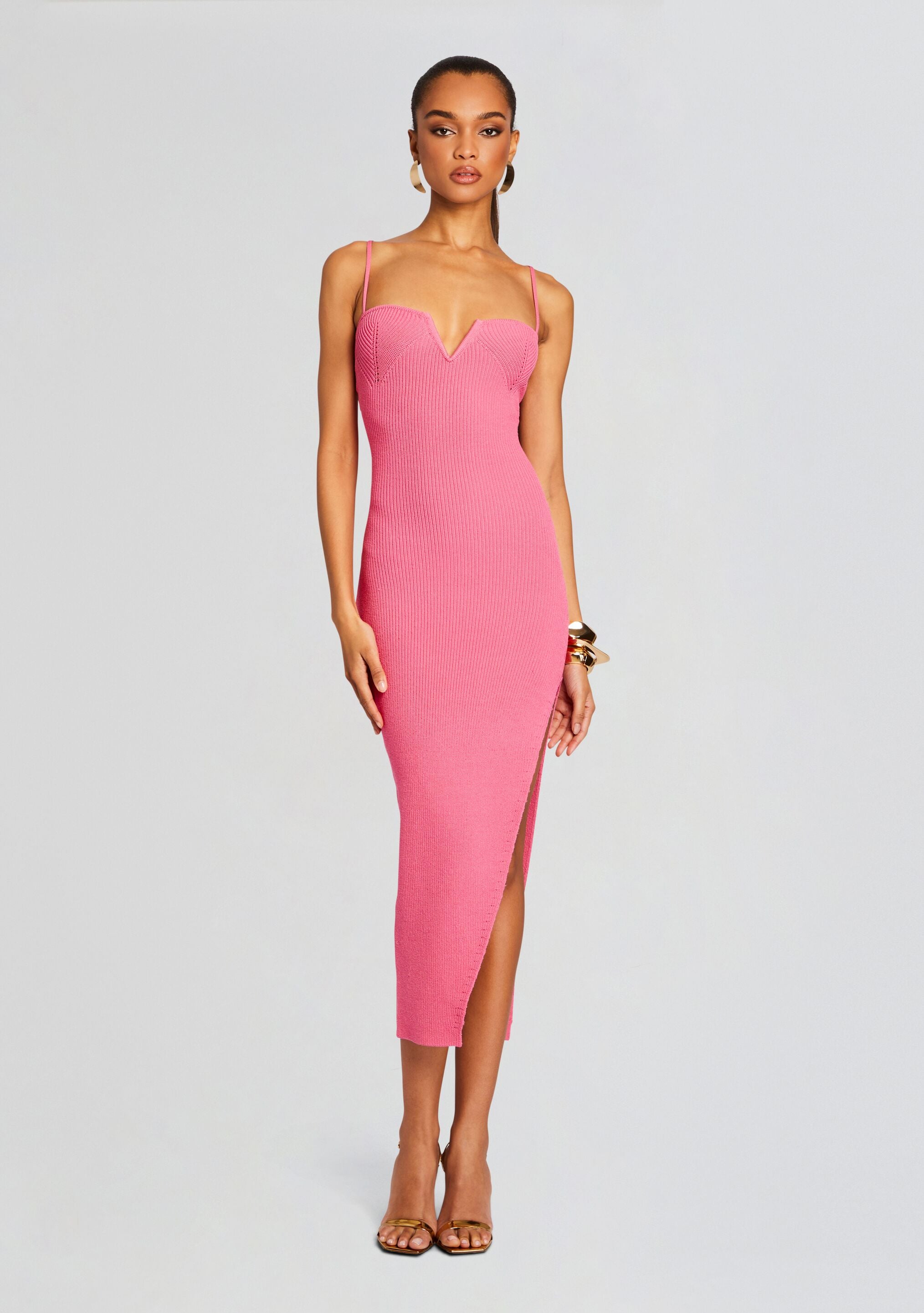Dominique Knit Midi Dress-Stylulu