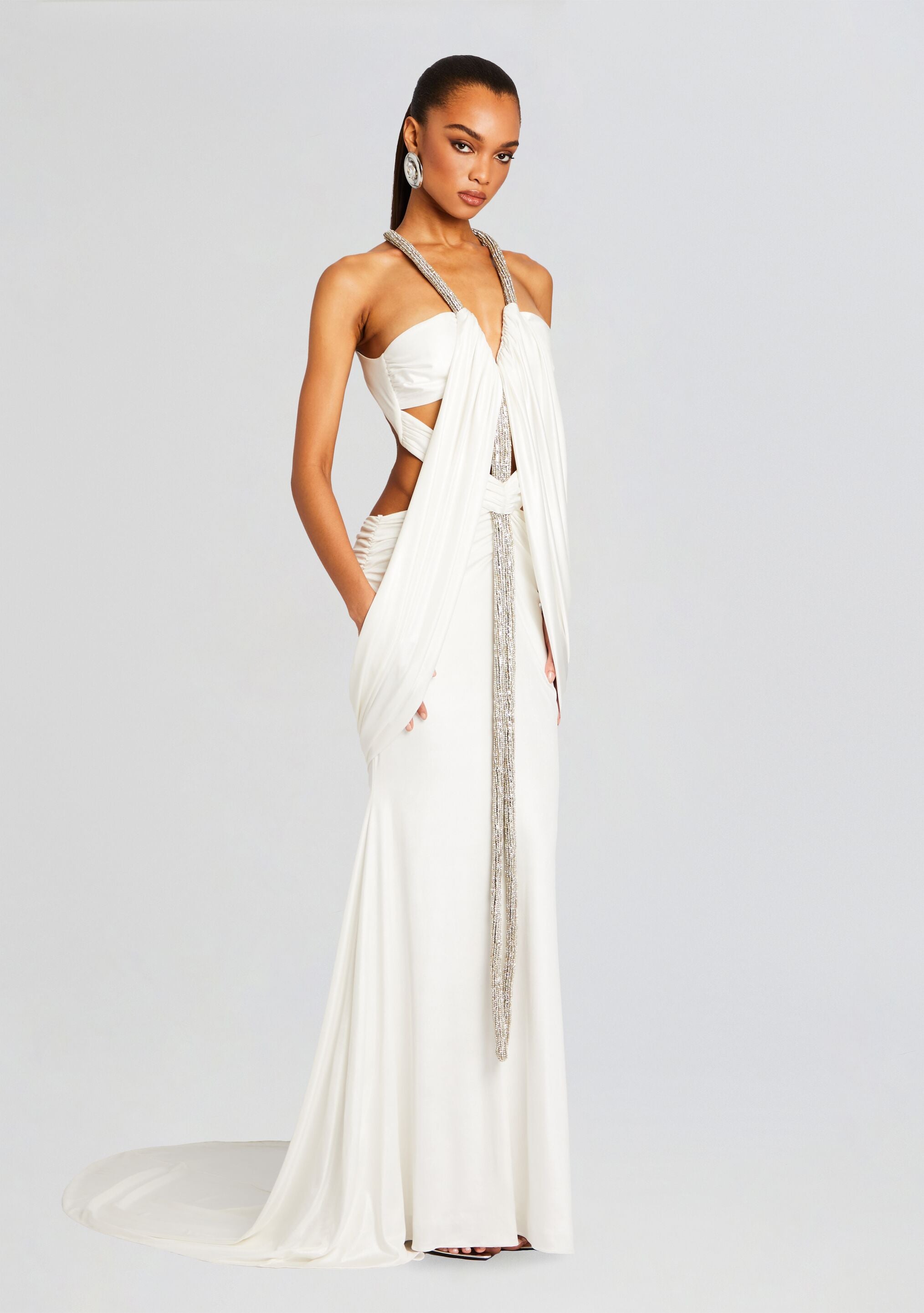 Gaia Embellished Dress-Stylulu