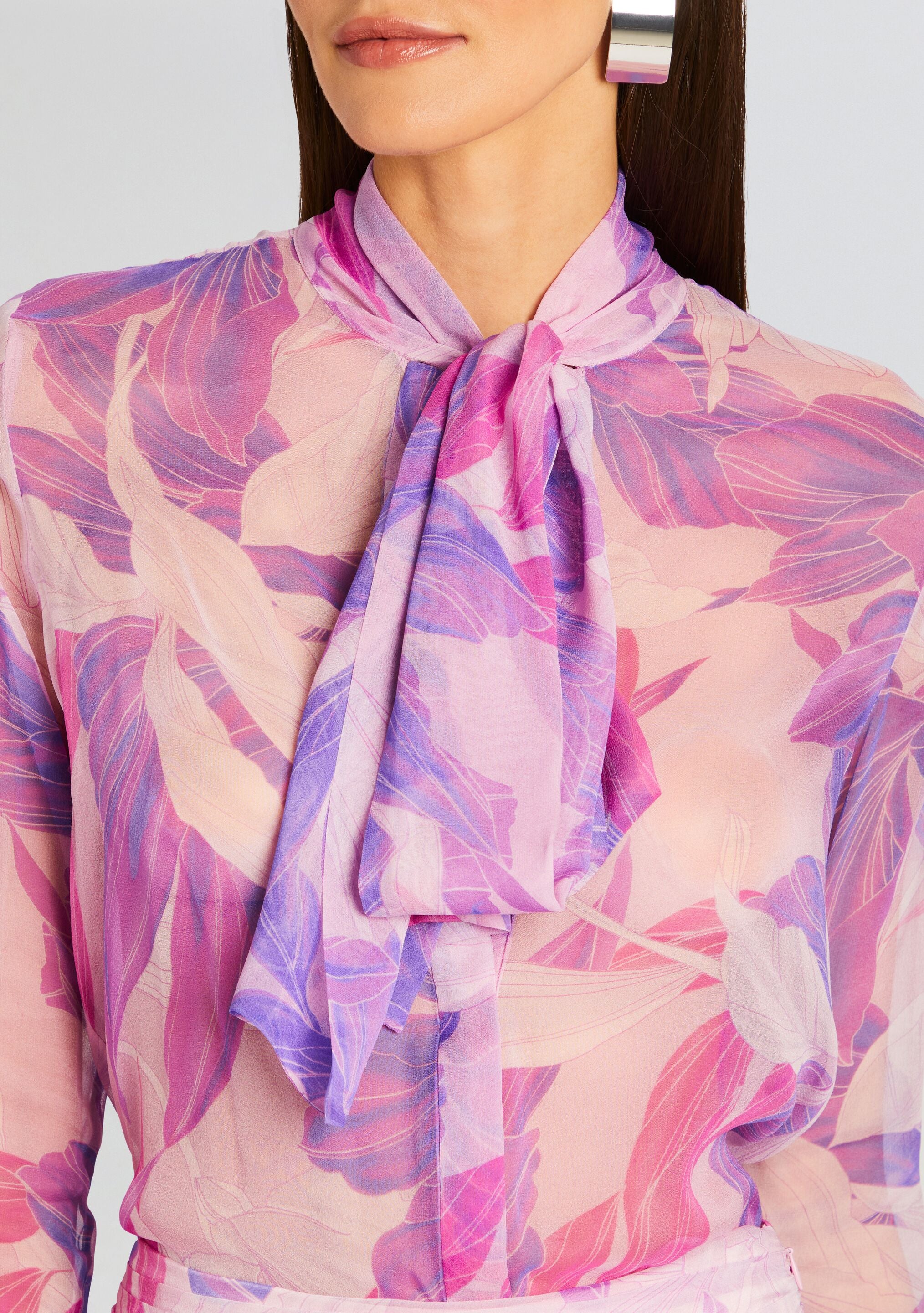 Kindra Silk Chiffon Blouse-Stylulu