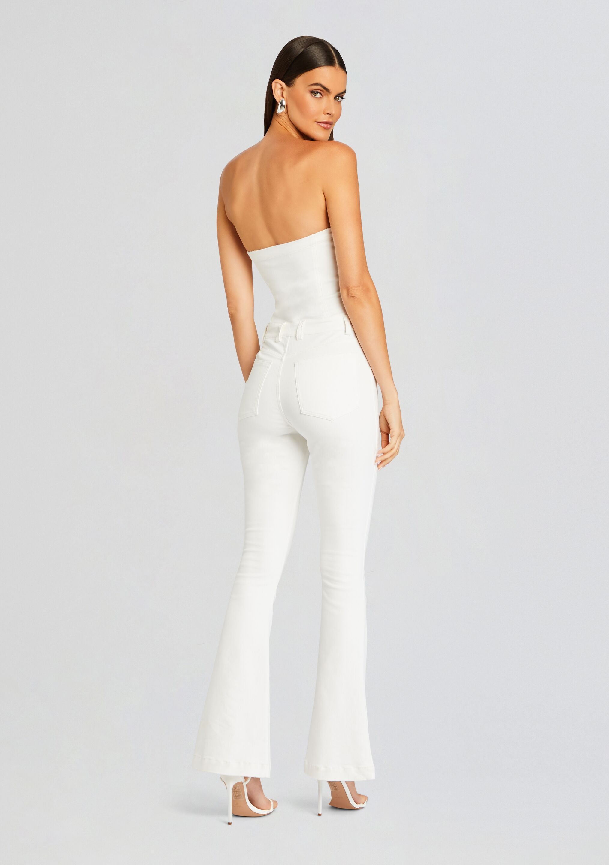 Jeanette Stretch Denim Jumpsuit-Stylulu