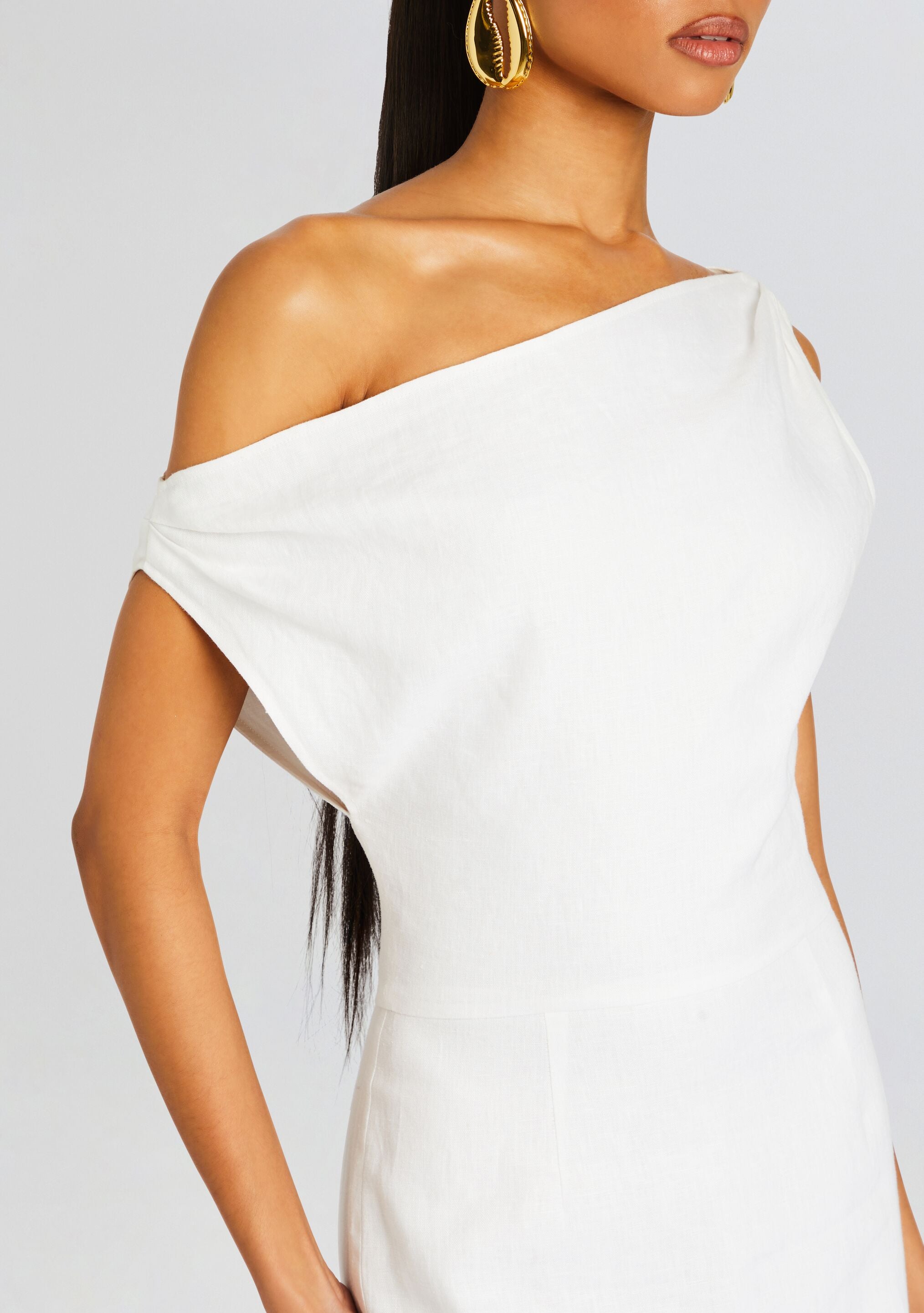 Linen Off The Shoulder Maxi-Stylulu