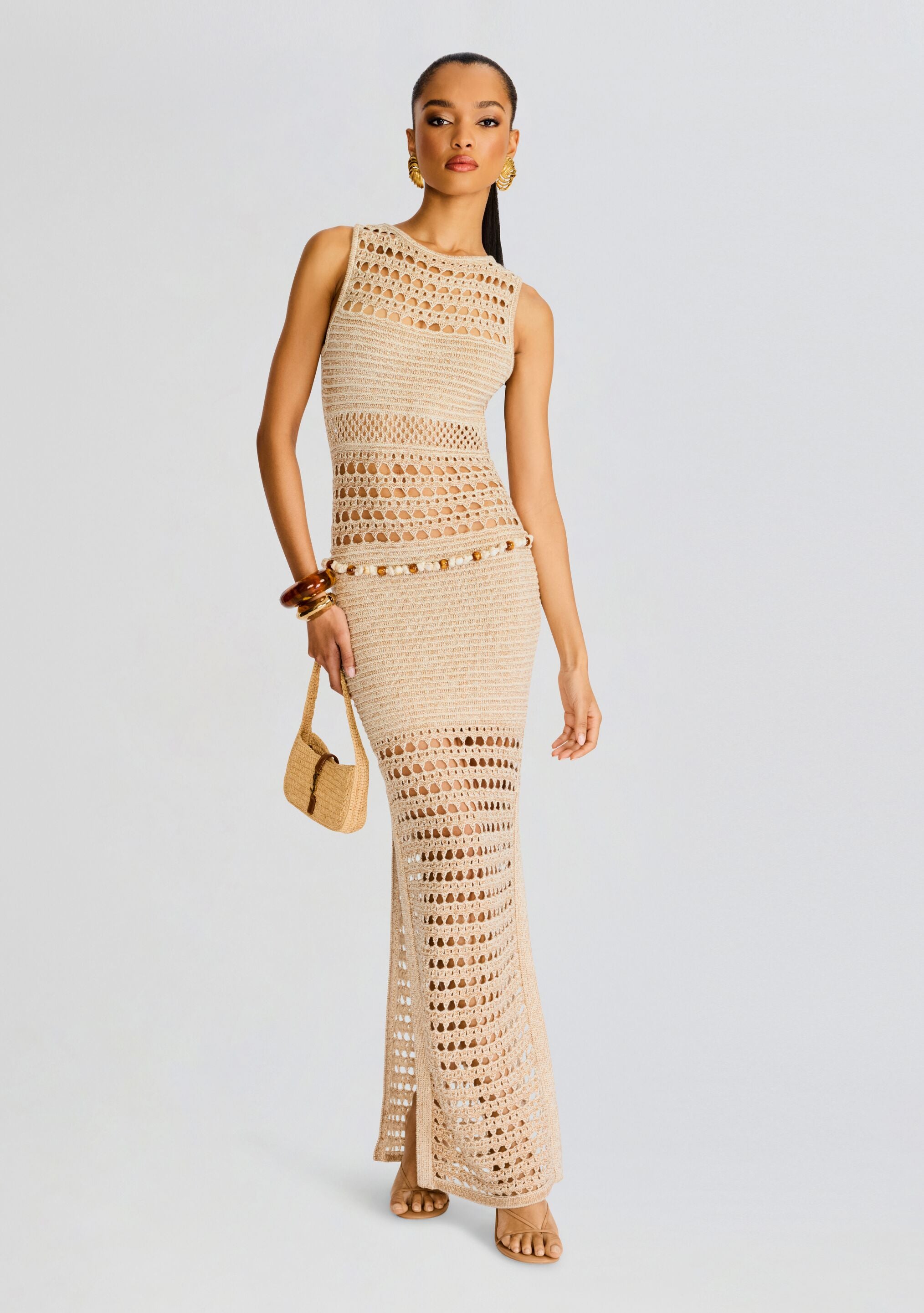 Kylan Knit Crochet Dress-Stylulu