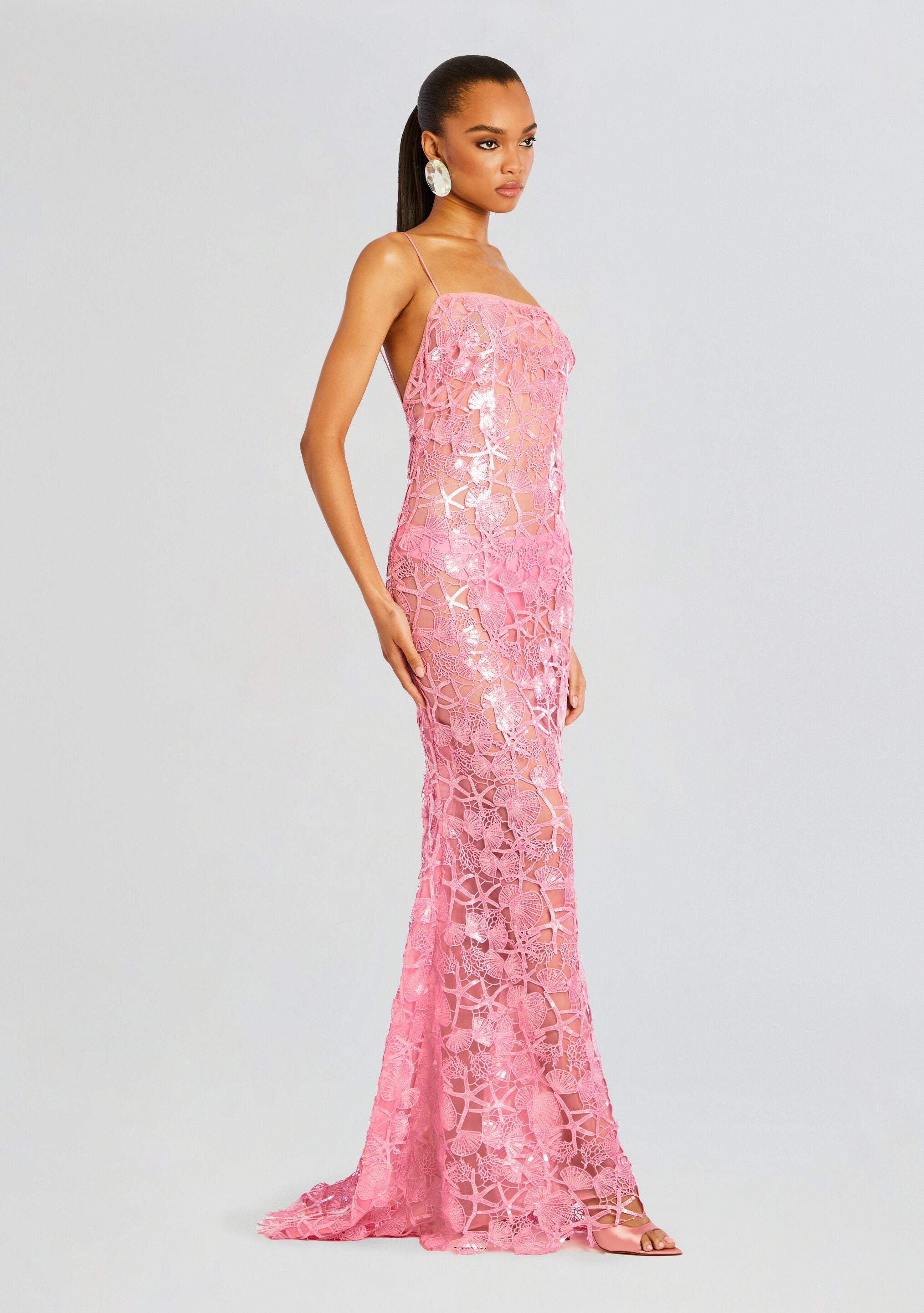 Delaina Sequin Lace Dress-Stylulu
