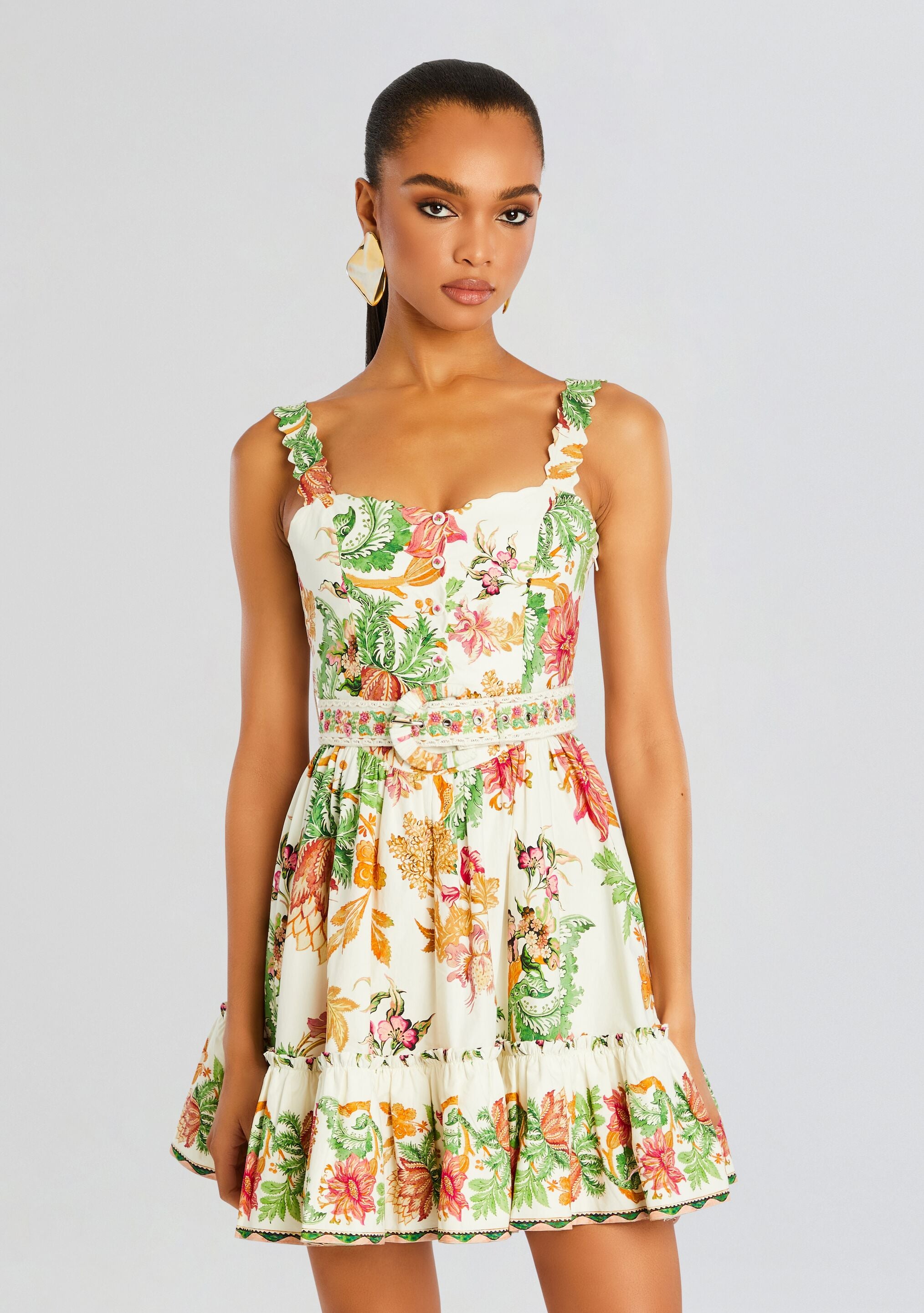 Pahi Short Dress With Belt-Stylulu