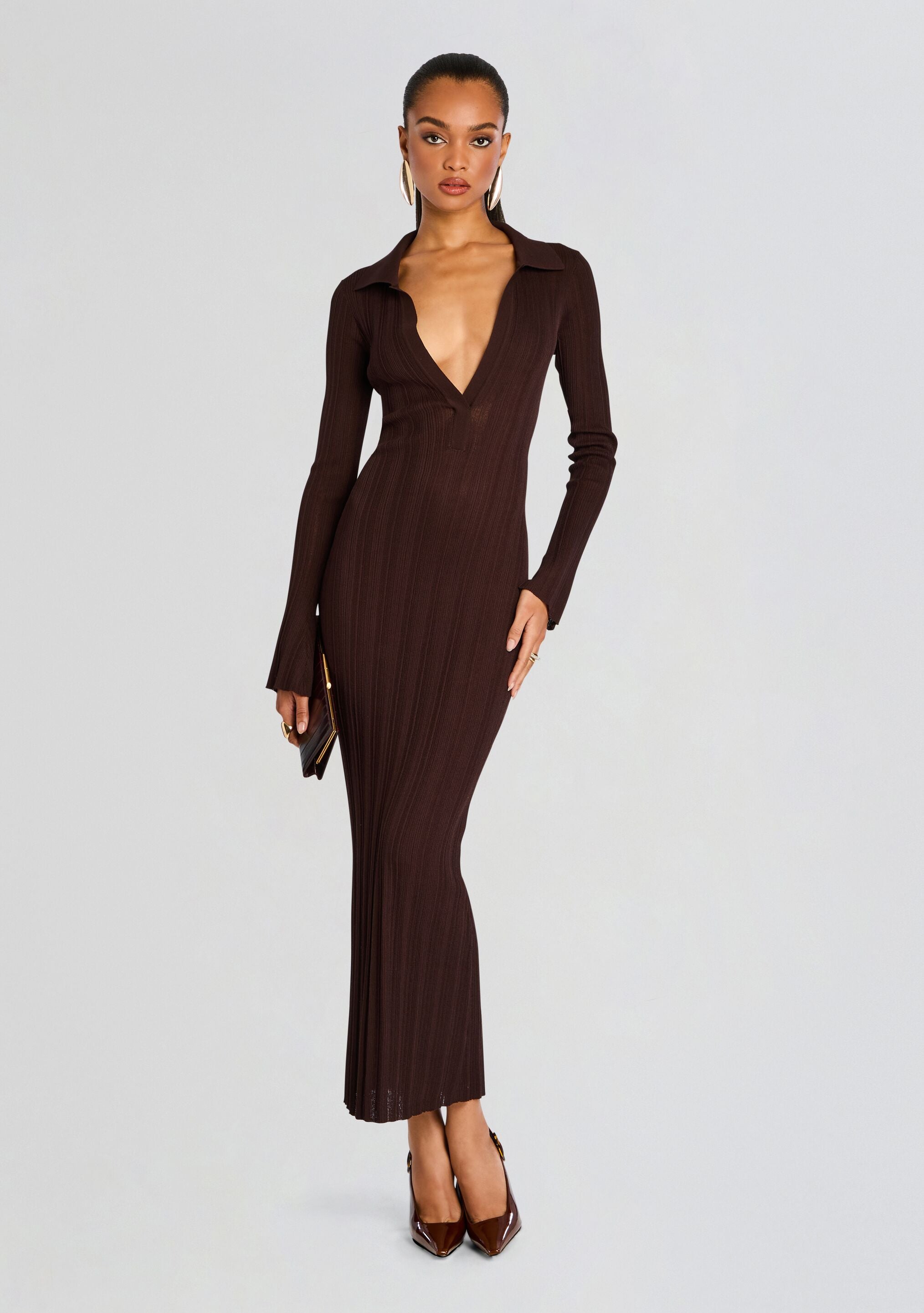 Azula Rib Knit Maxi Dress-Stylulu