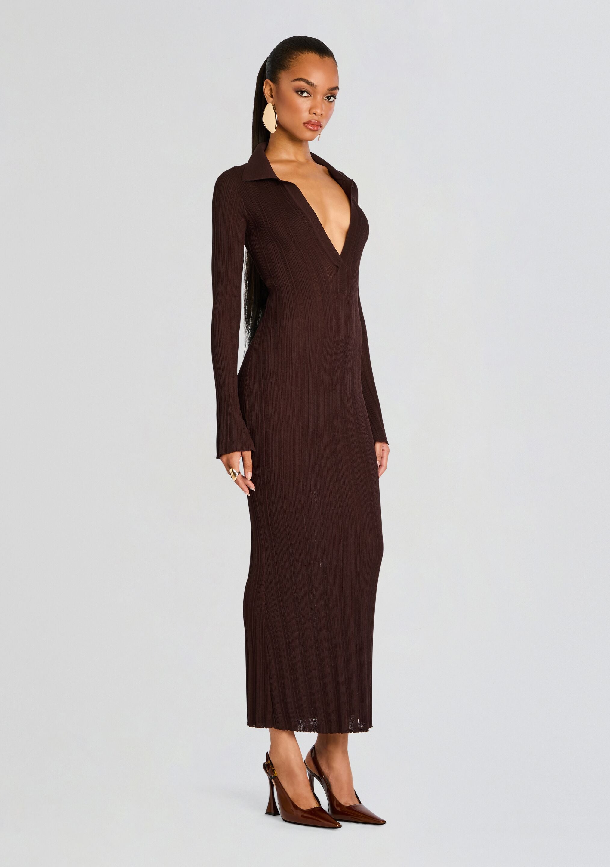 Azula Rib Knit Maxi Dress-Stylulu