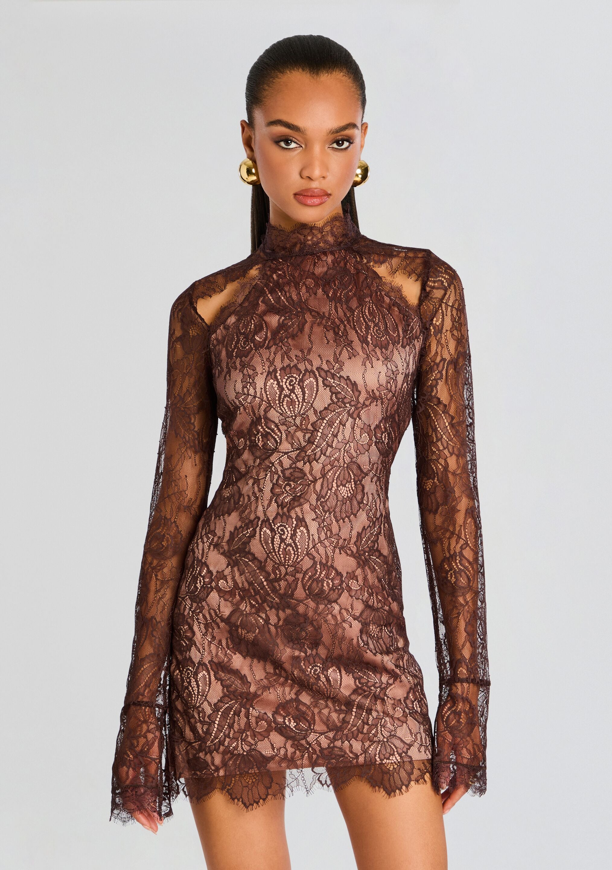 Gilana Lace Dress-Stylulu