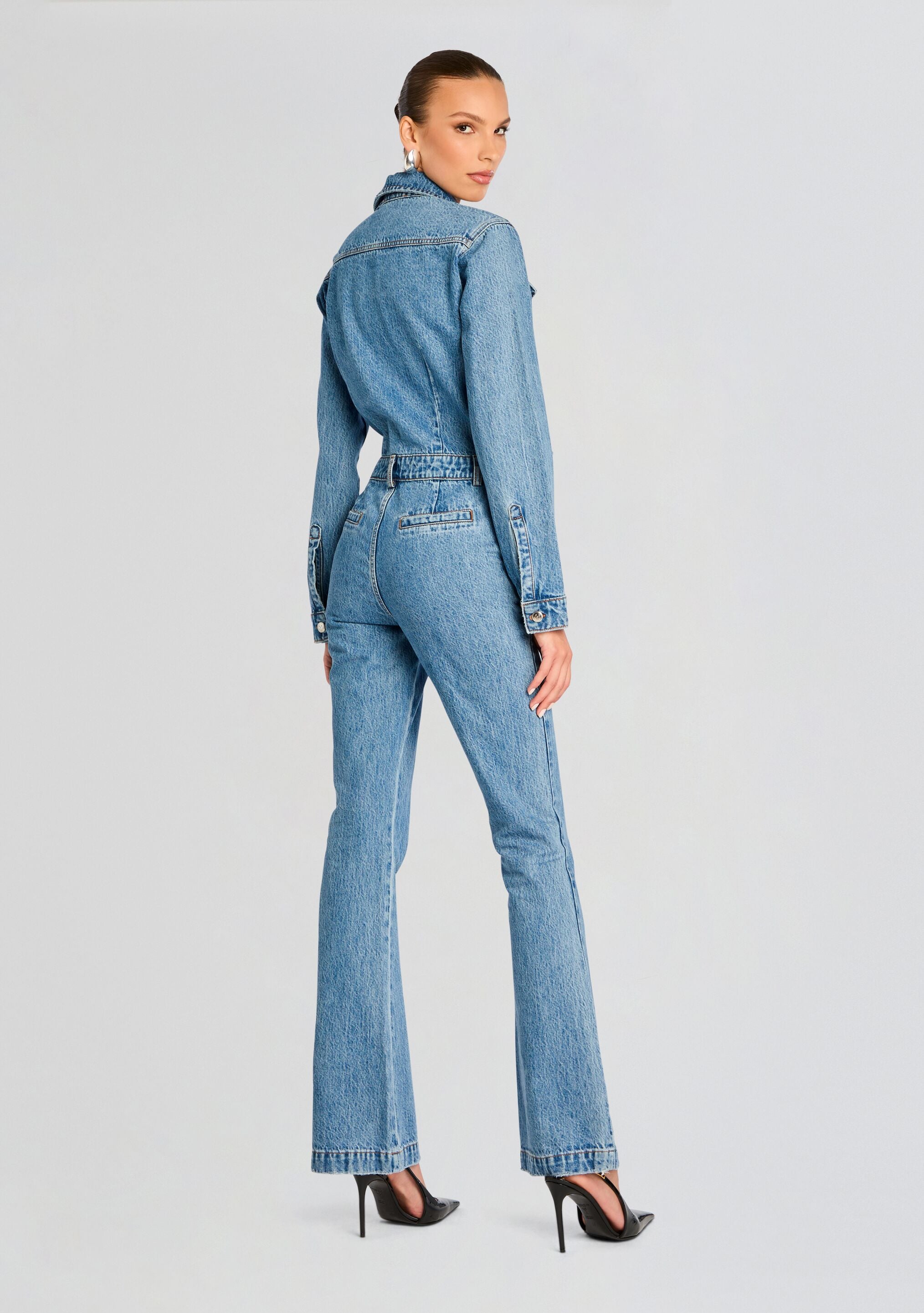 Mabel Fitted Mid Rise Jumpsuit-Stylulu