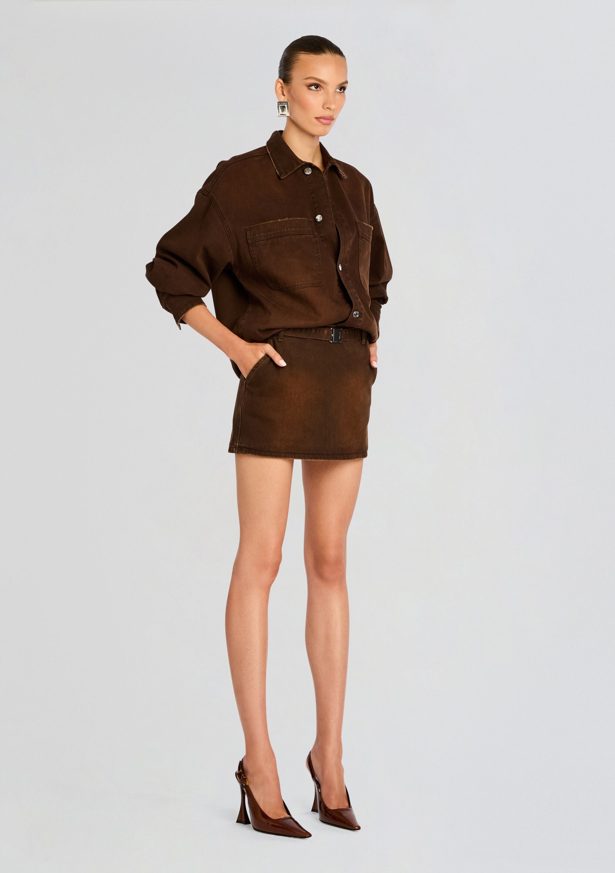Marquise Mid Rise Mini Skirt-Stylulu