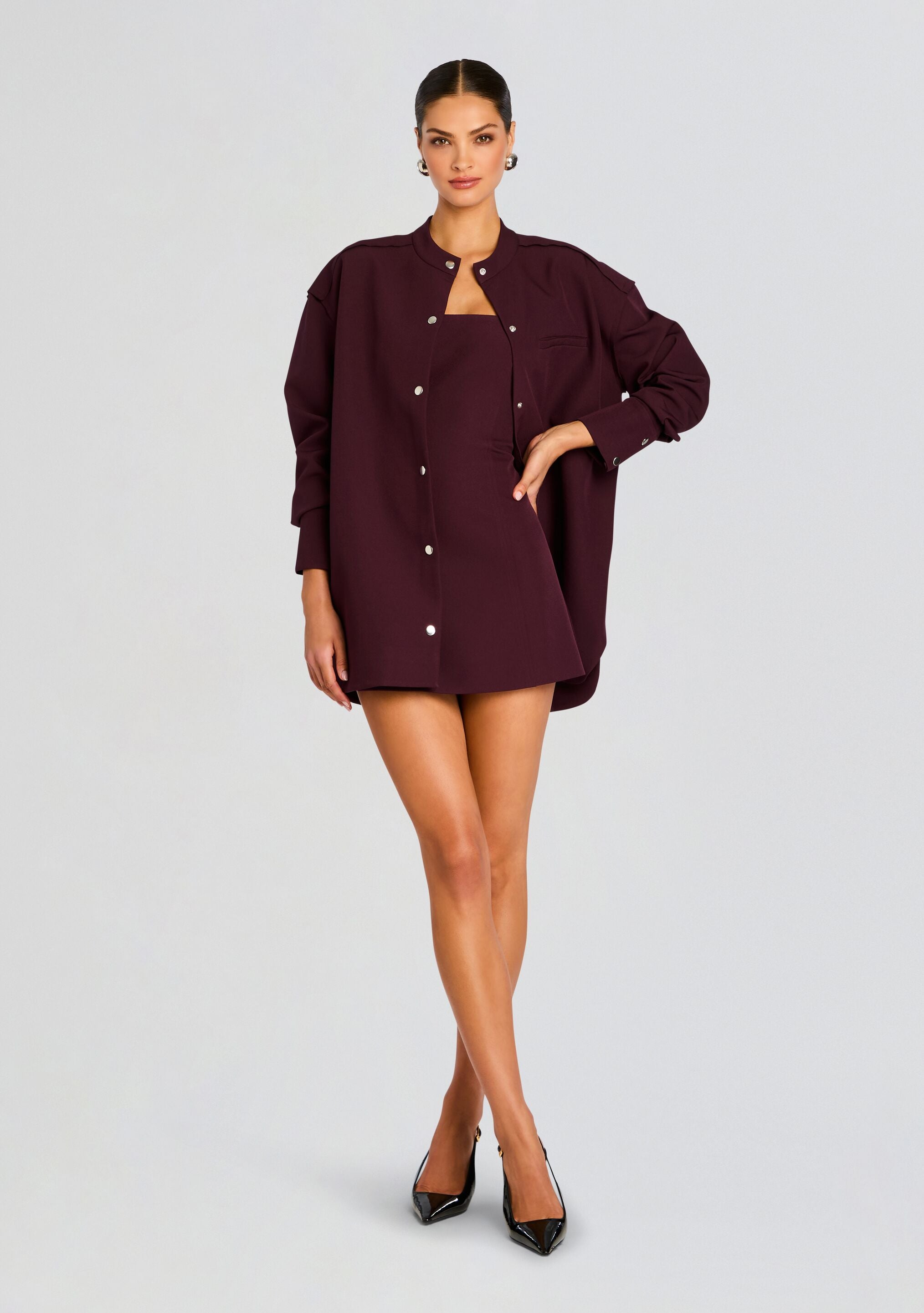 Poppi Heavy Crepe Strapless Mini Dress-Stylulu