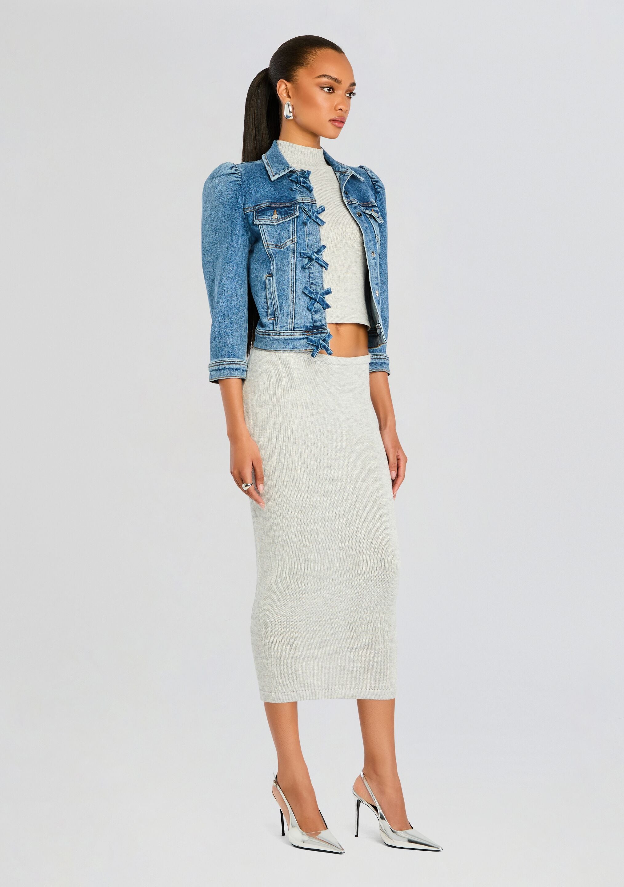 Mauve Denim Jacket-Stylulu