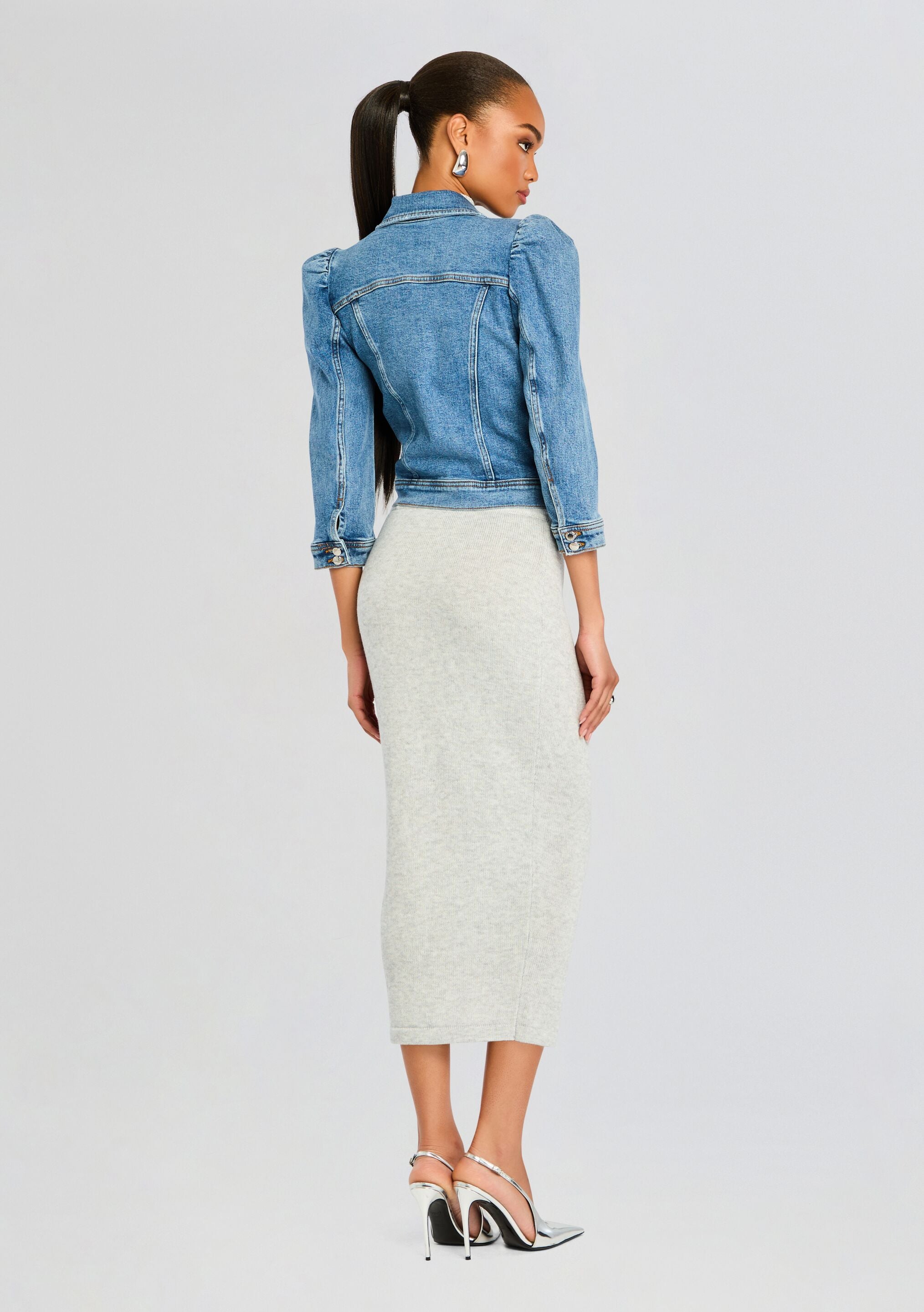 Mauve Denim Jacket-Stylulu