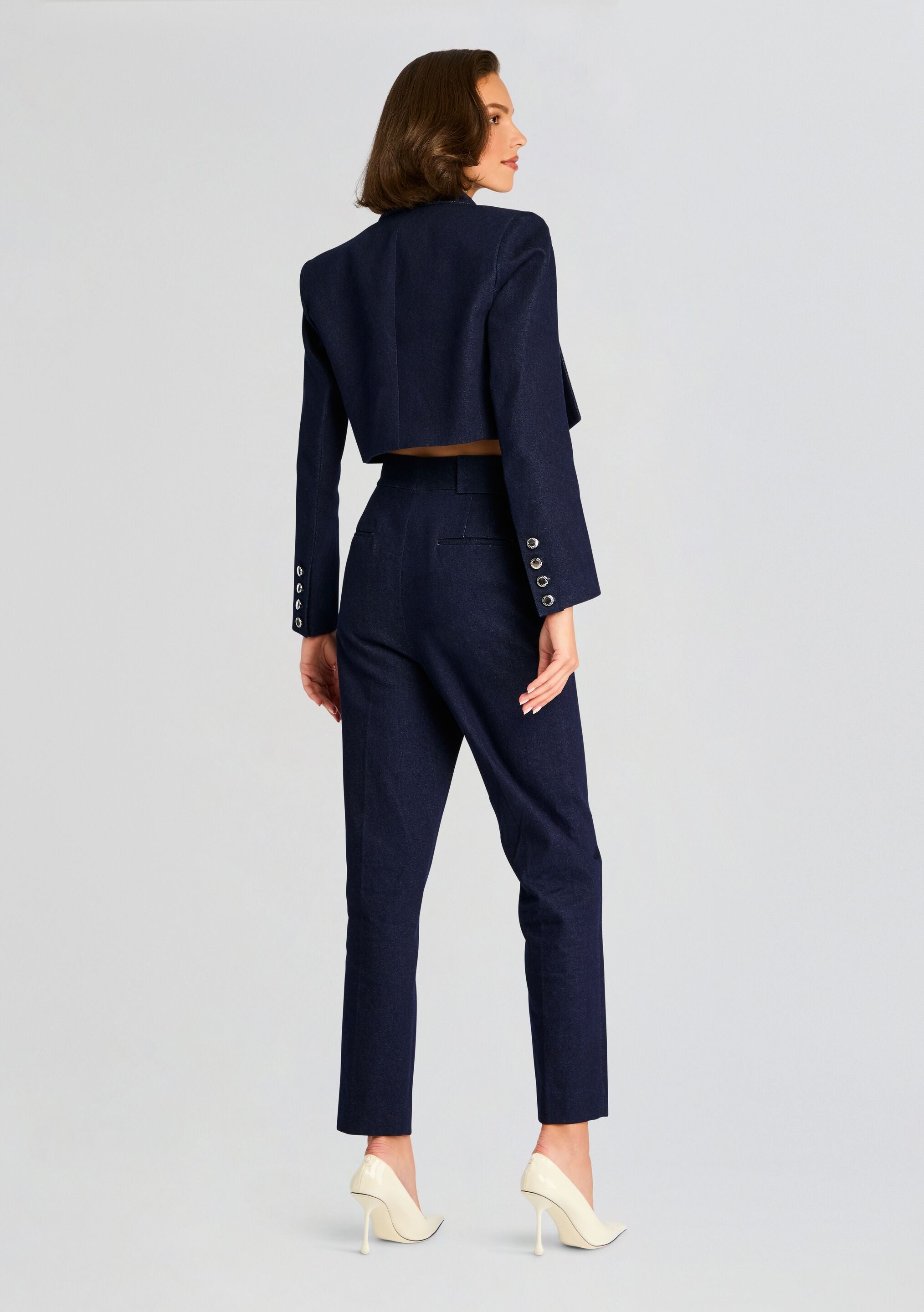 Clara Denim Blazer-Stylulu