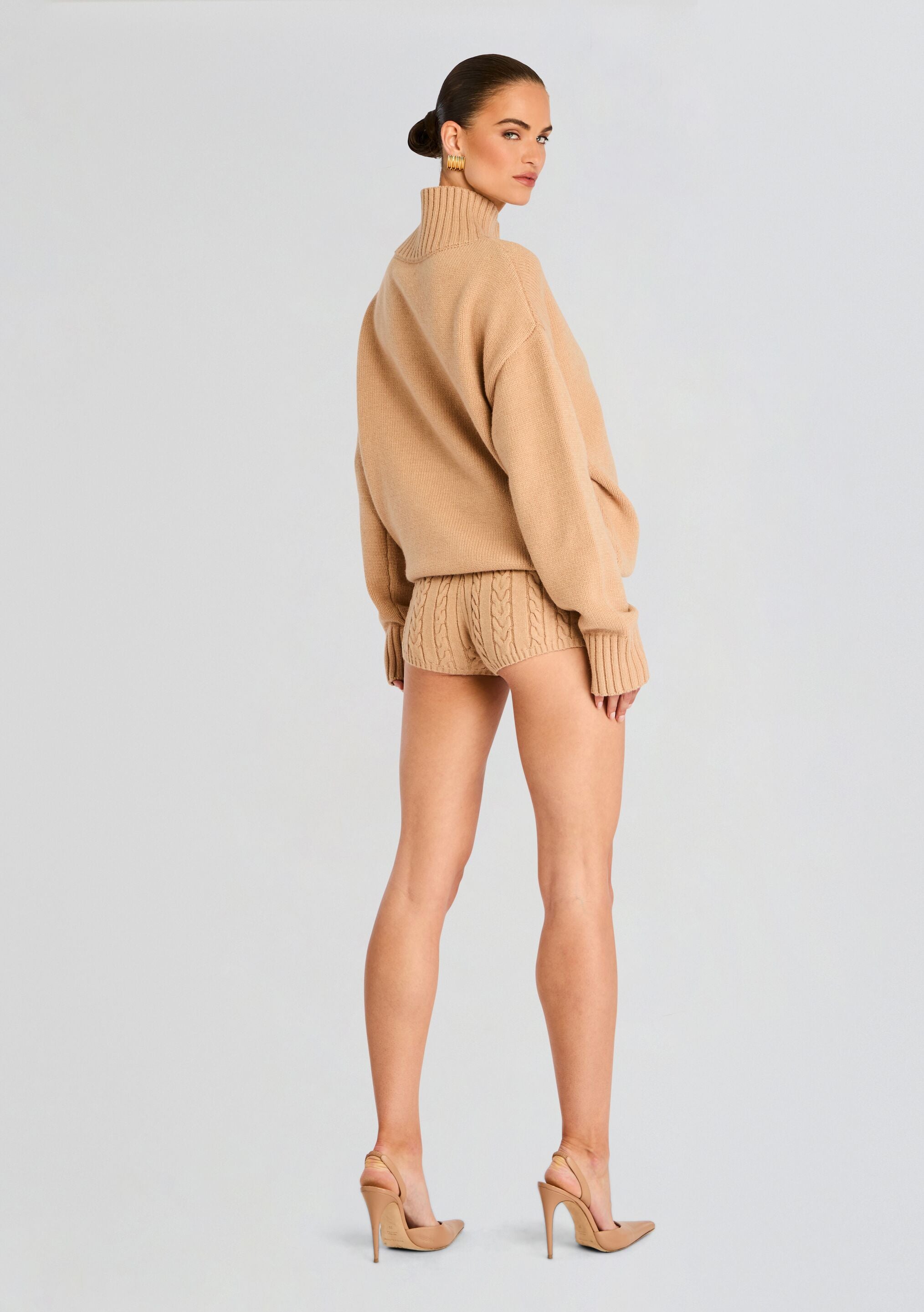 Dessa Chunky Knit Sweater Dress-Stylulu