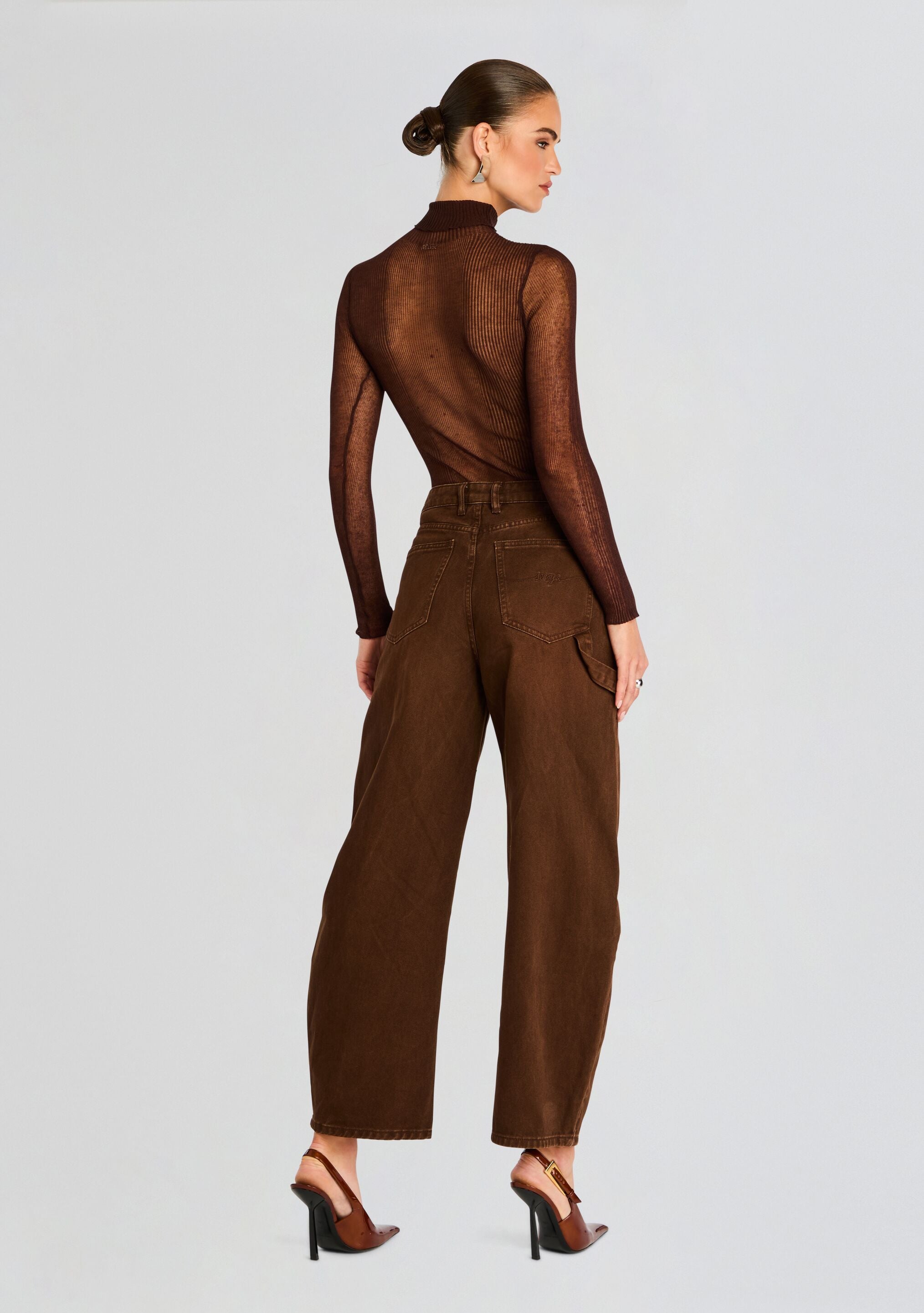 Marbel Mid Rise Barrel Jean-Stylulu