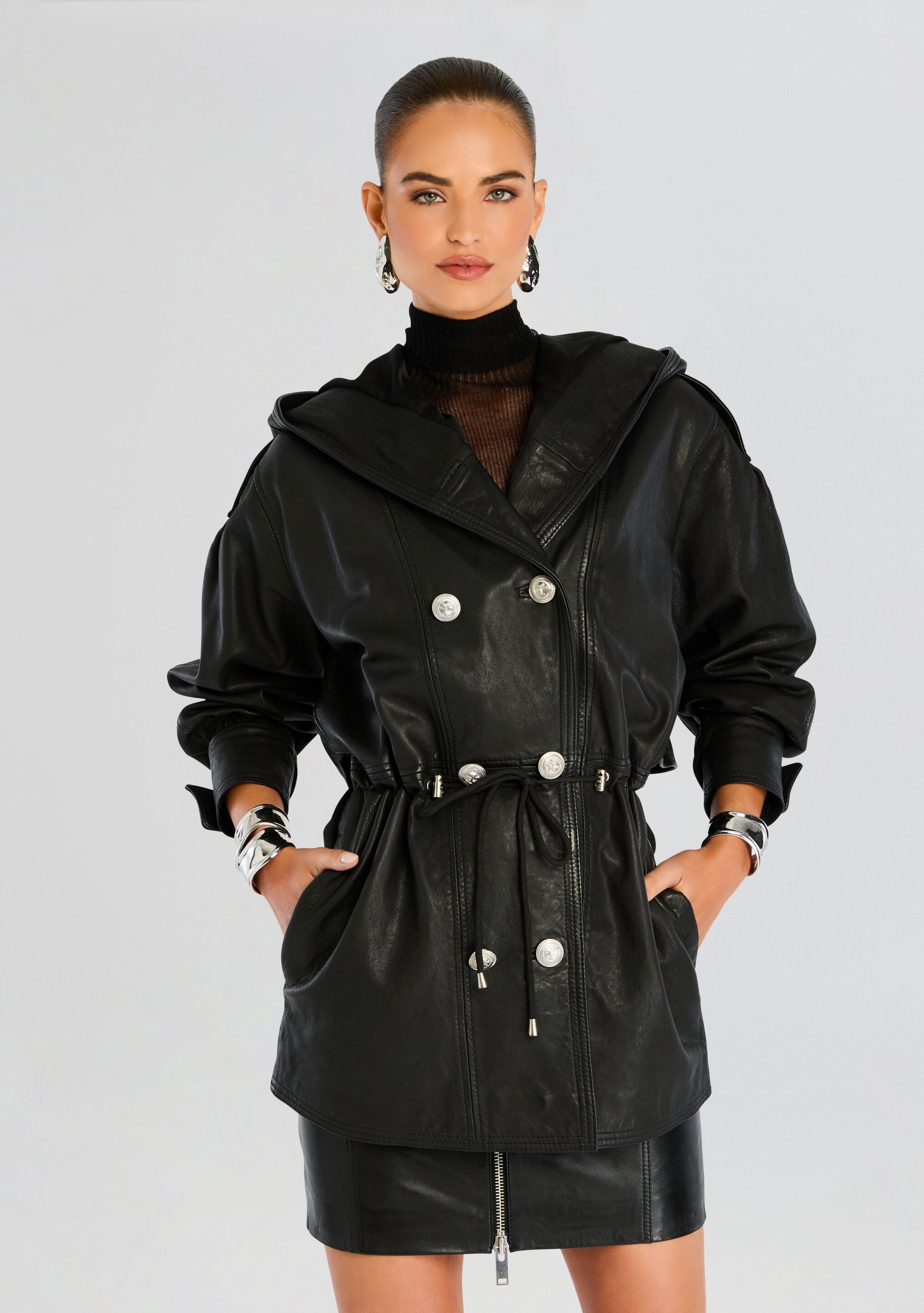 Saint Leather Jacket-Stylulu