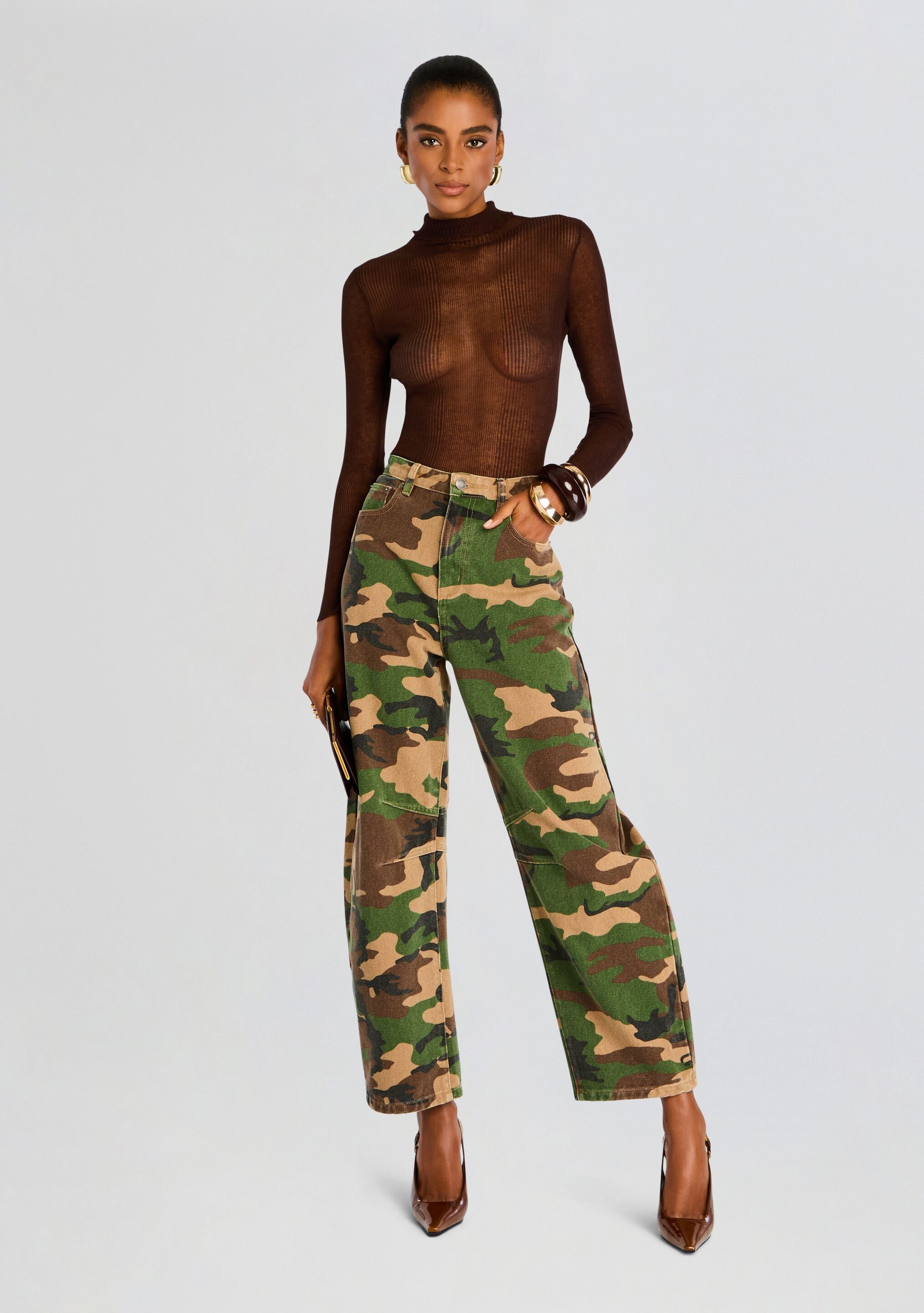Marbel Mid Rise Barrel Jean-Stylulu