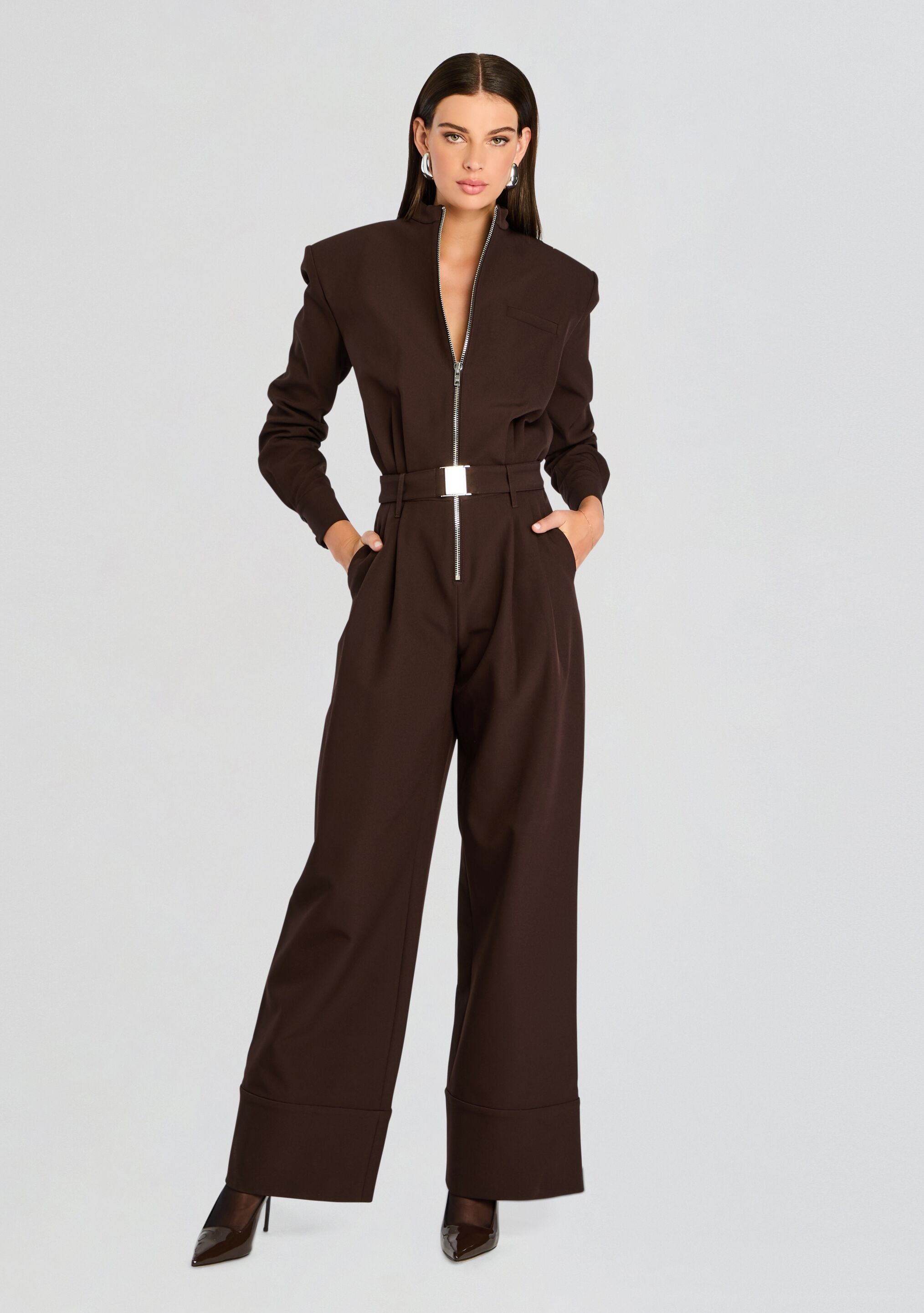 Vera Heavy Crepe Jumpsuit-Stylulu