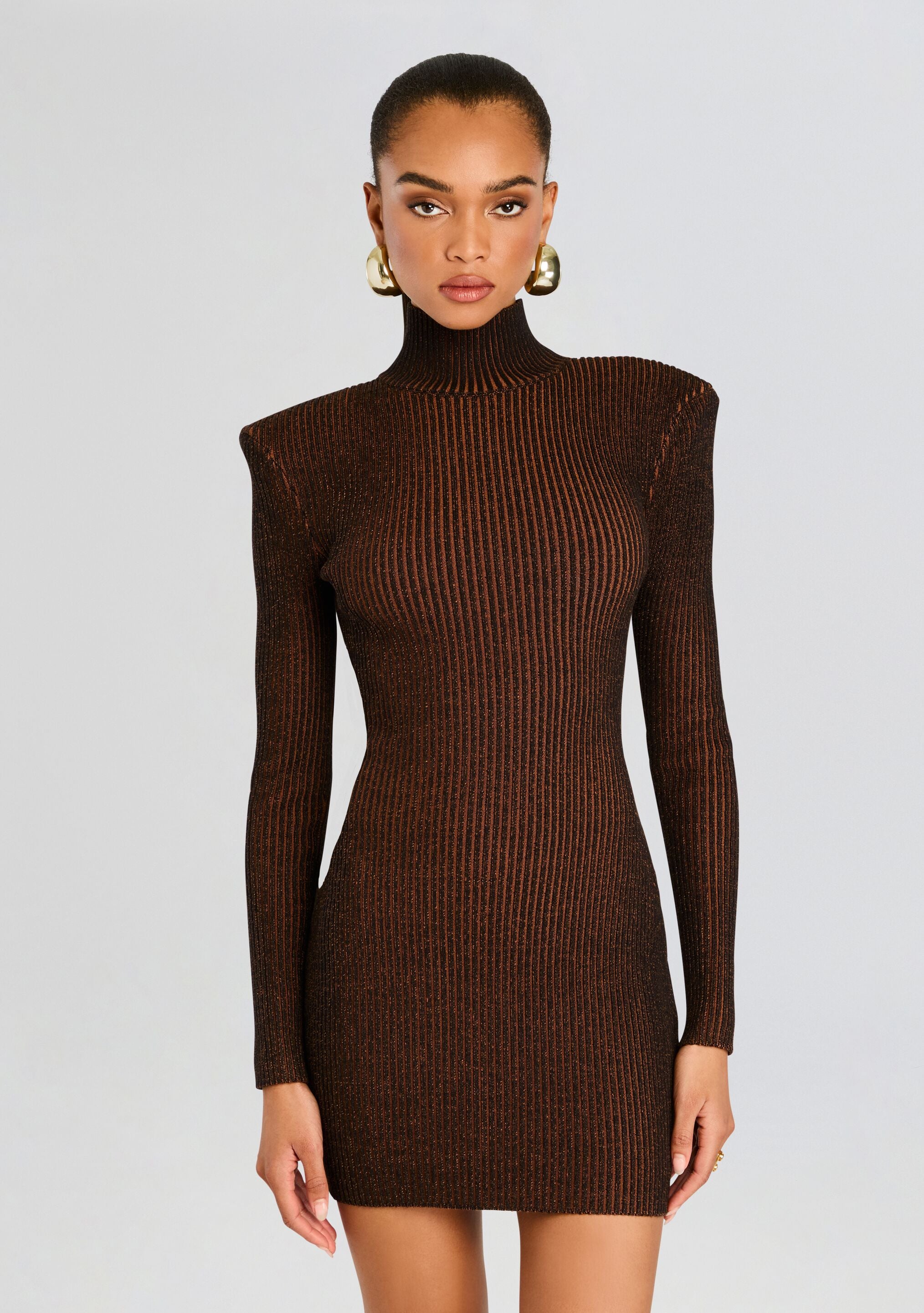 Moda Rib Knit Mini Dress-Stylulu