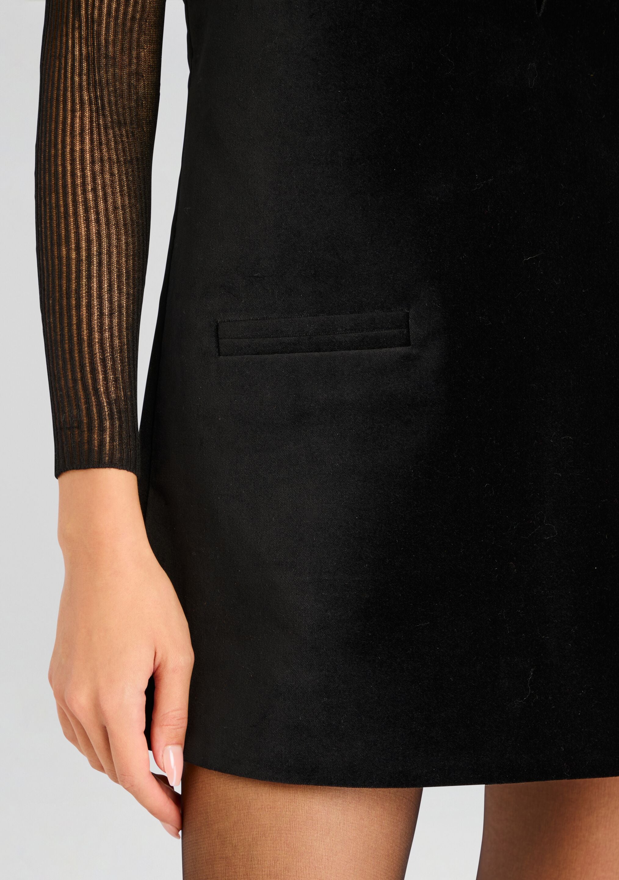 Maxine Velvet Mini Dress-Stylulu