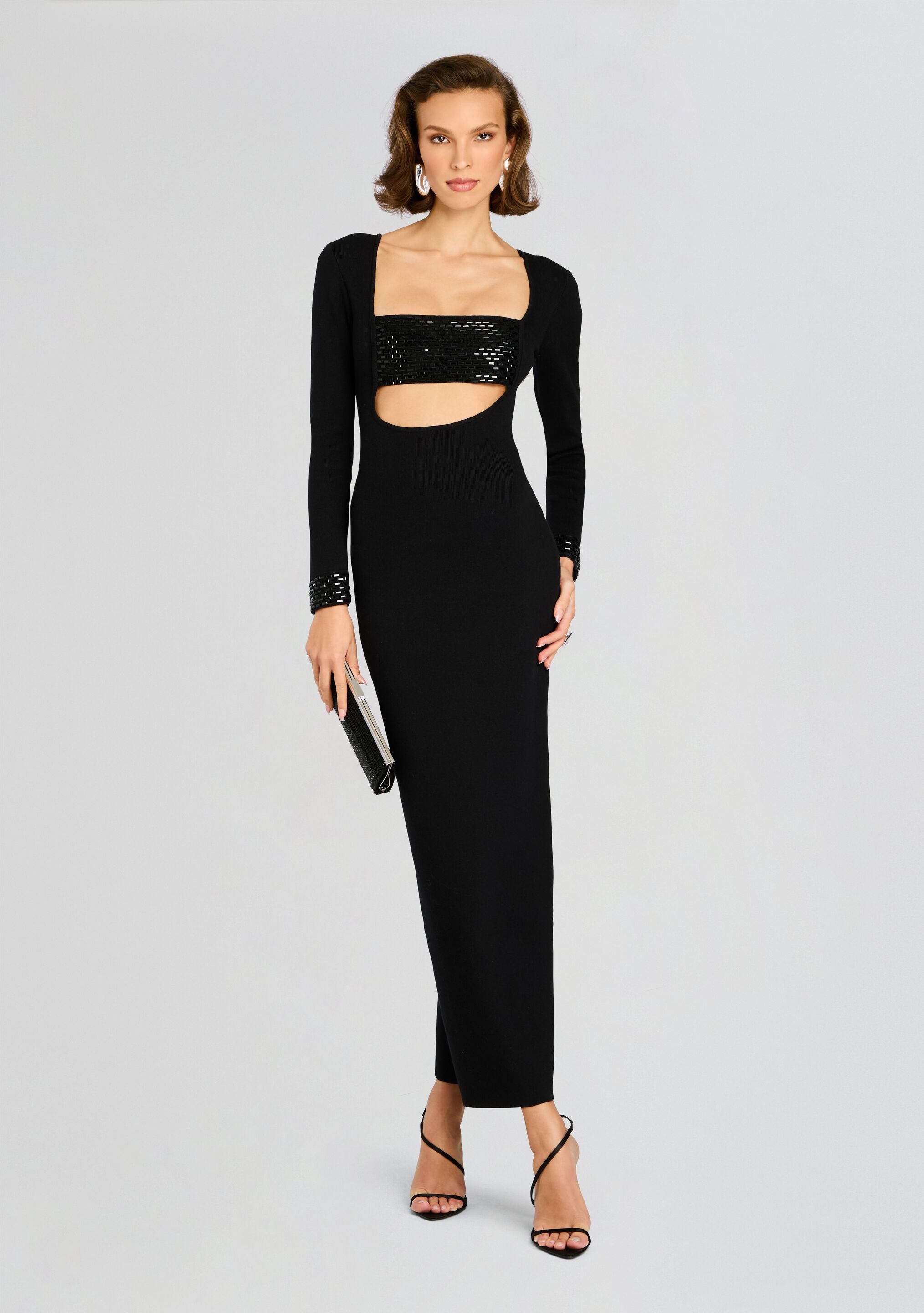 Raelle Embellished Knit Dress-Stylulu