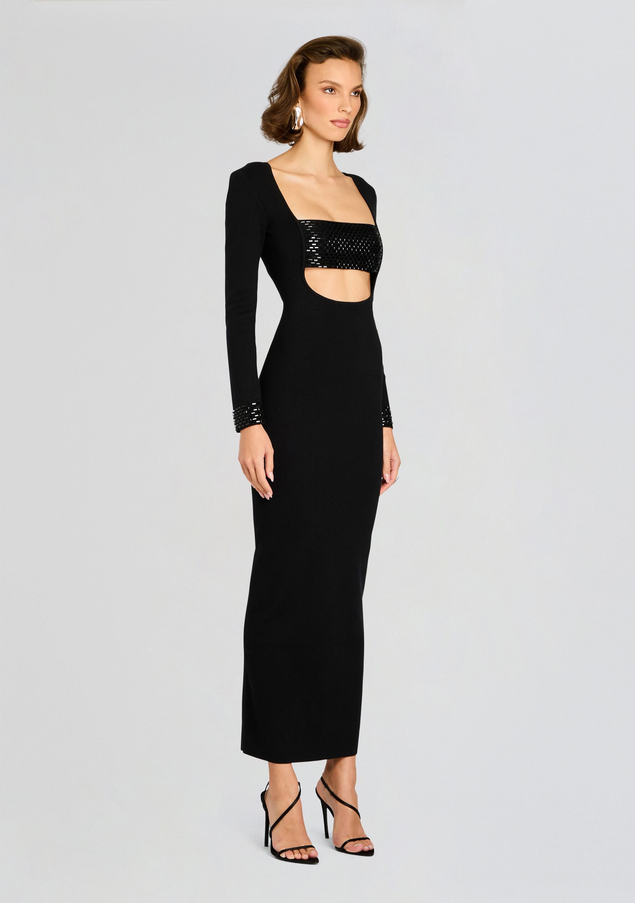 Raelle Embellished Knit Dress-Stylulu