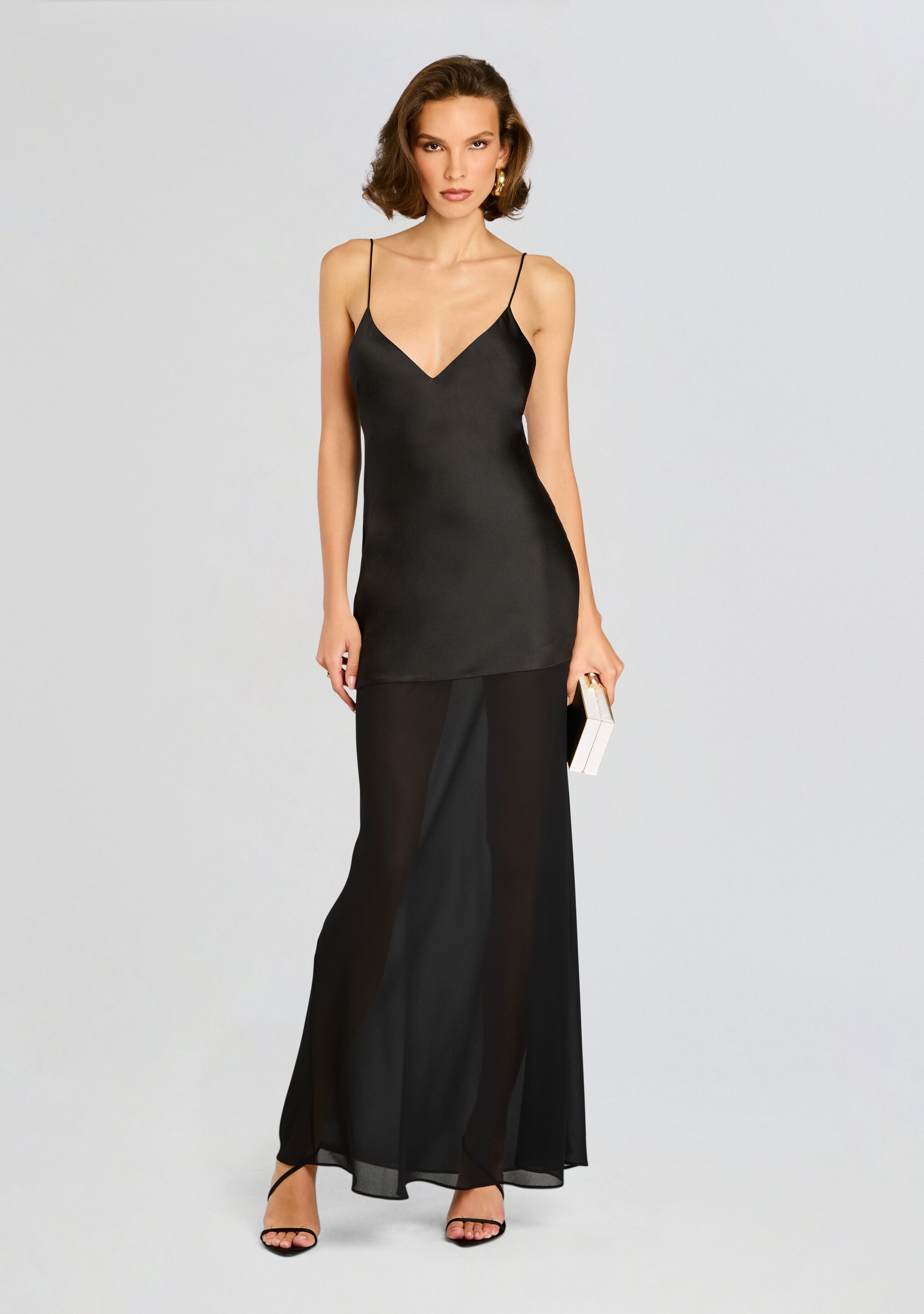 Vienna Satin Maxi Dress-Stylulu