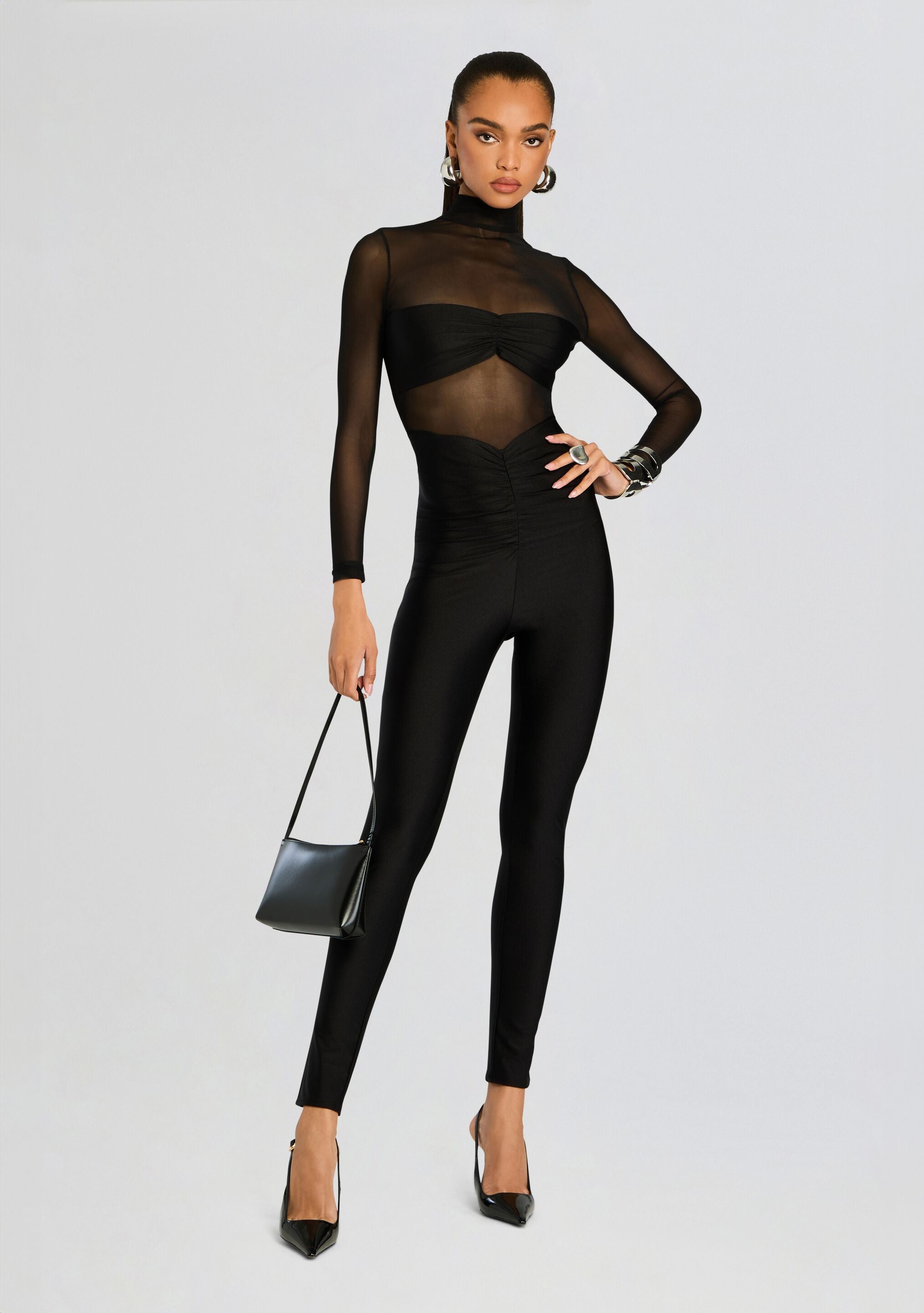 Brietta Bandeau Mesh Catsuit-Stylulu