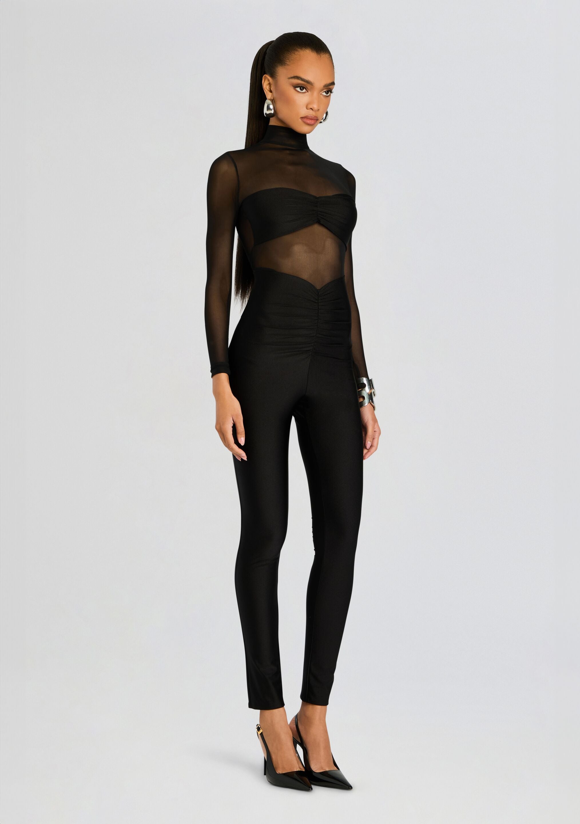 Brietta Bandeau Mesh Catsuit-Stylulu