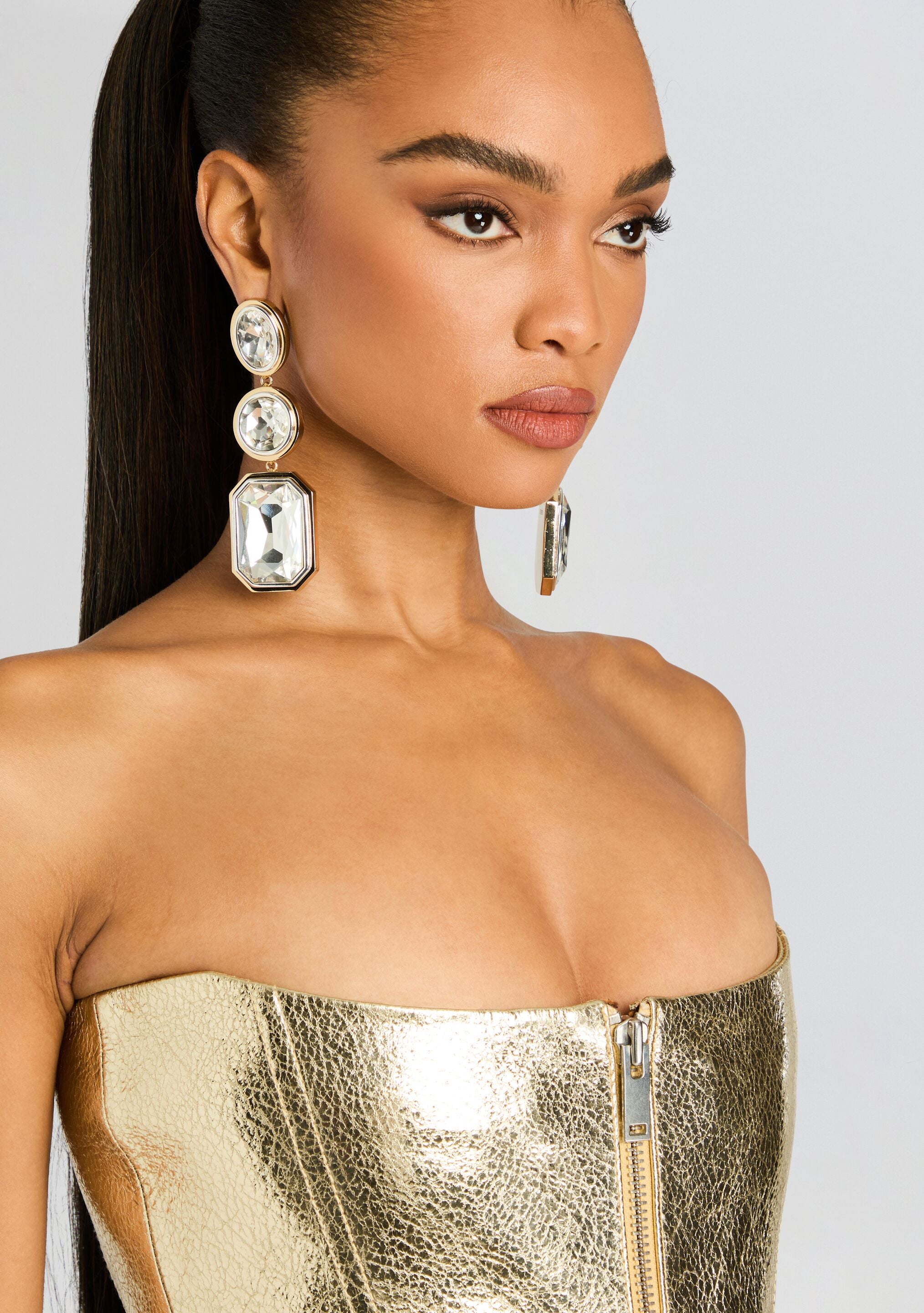 Camille Gemstone Drop Earrings-Stylulu