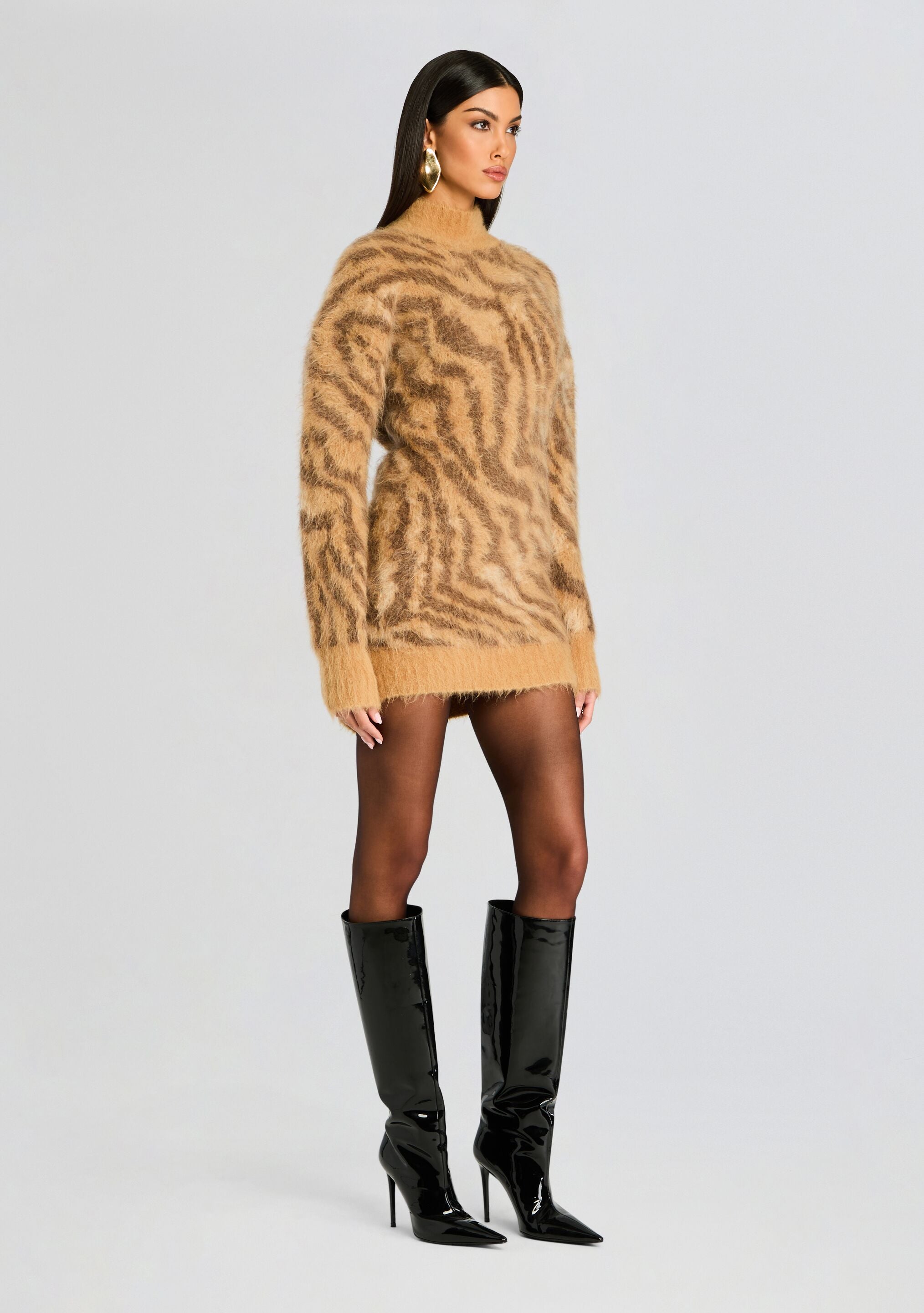 Reyna Fuzzy Dress-Stylulu