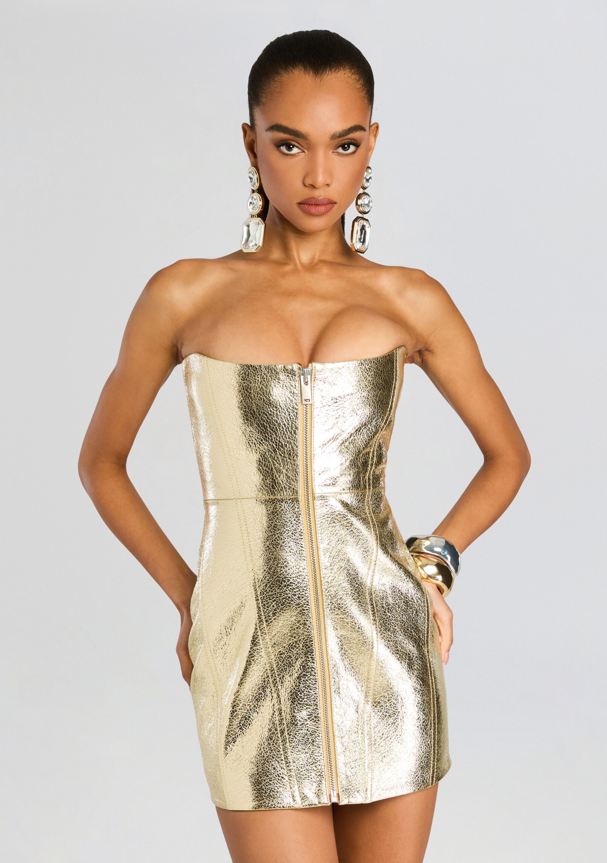 Sylvie Leather Dress-Stylulu