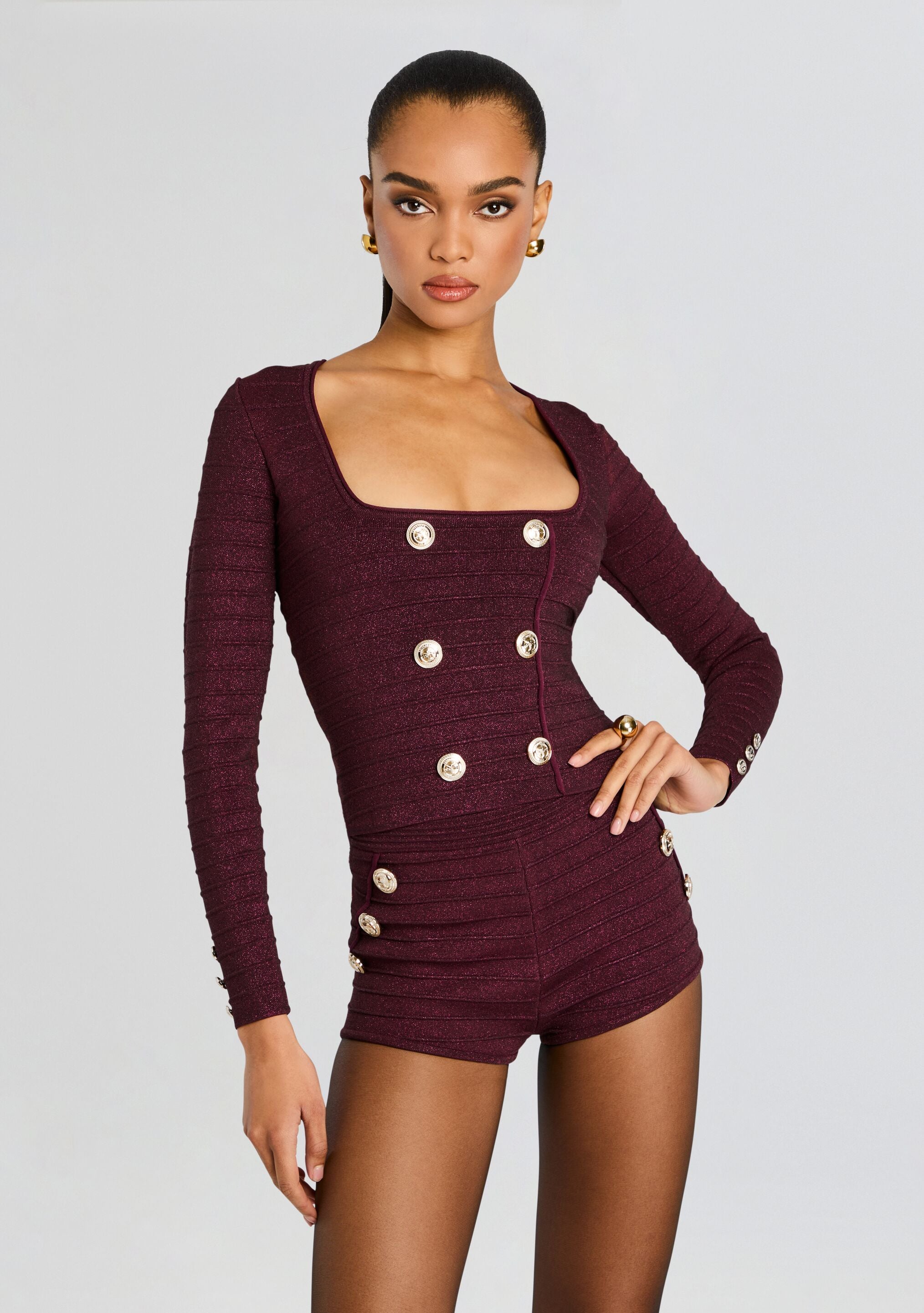 Clemence Bandage Knit Top-Stylulu