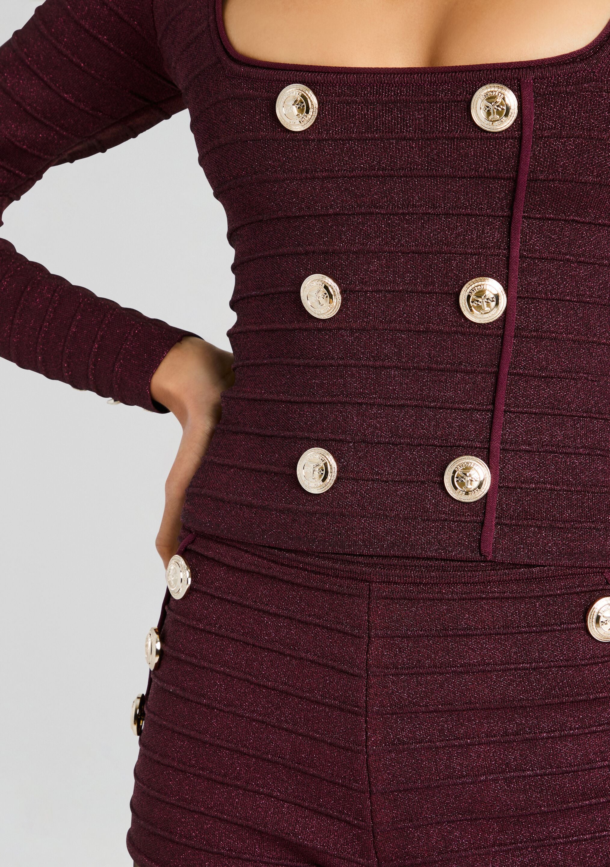 Clemence Bandage Knit Top-Stylulu