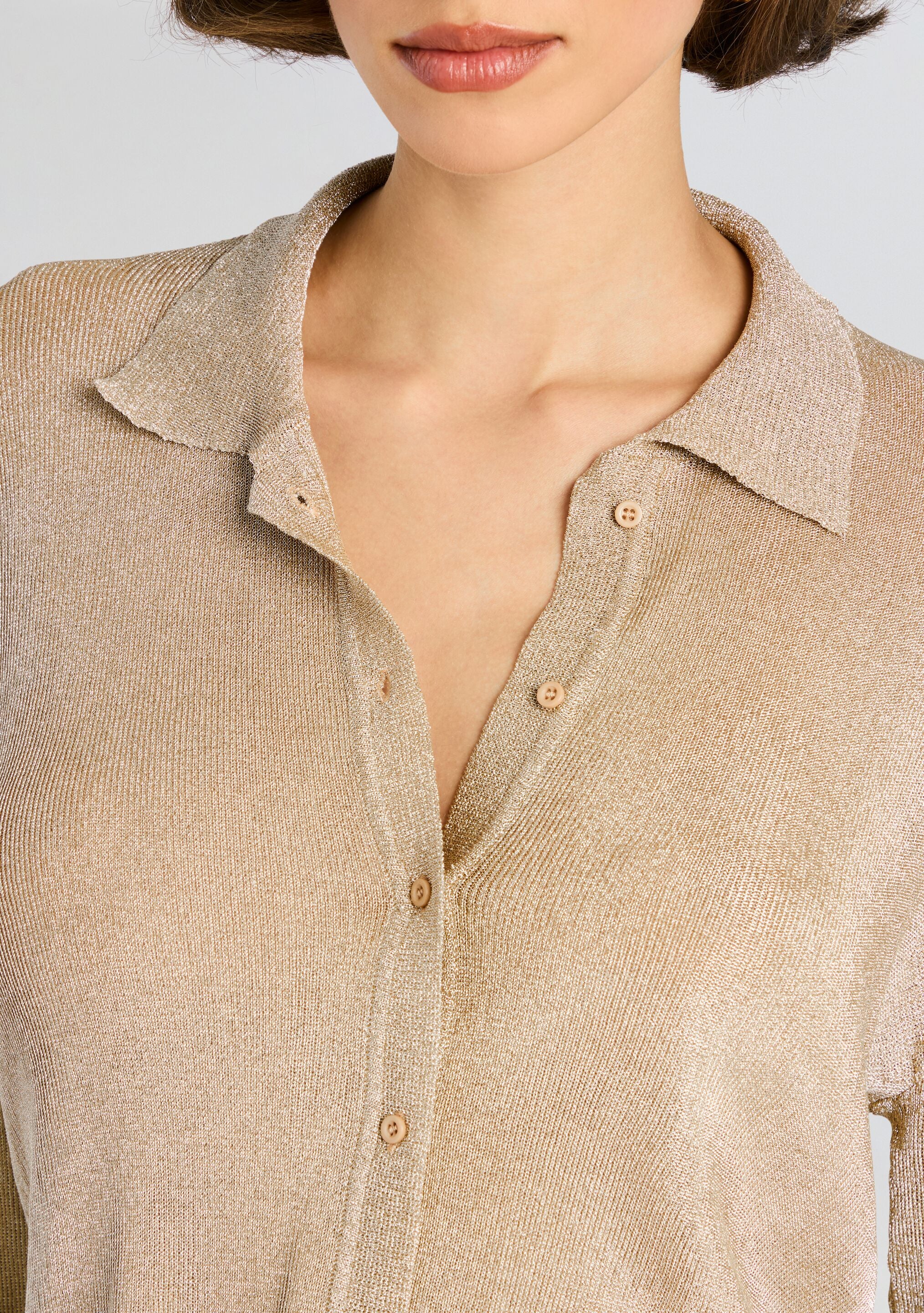 Jessa Metallic Knit Top-Stylulu