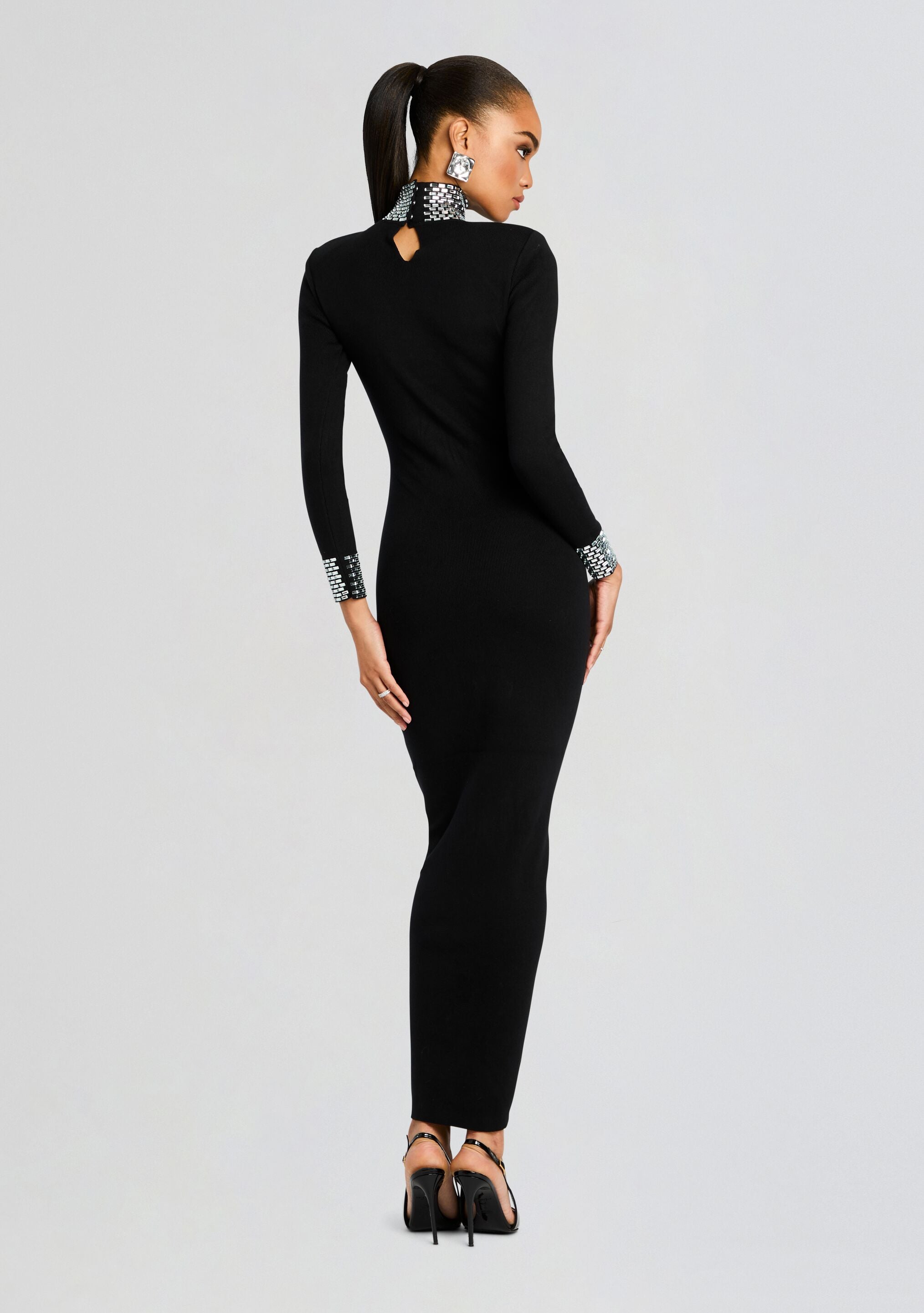 Monroe Embellished Knit Dress-Stylulu