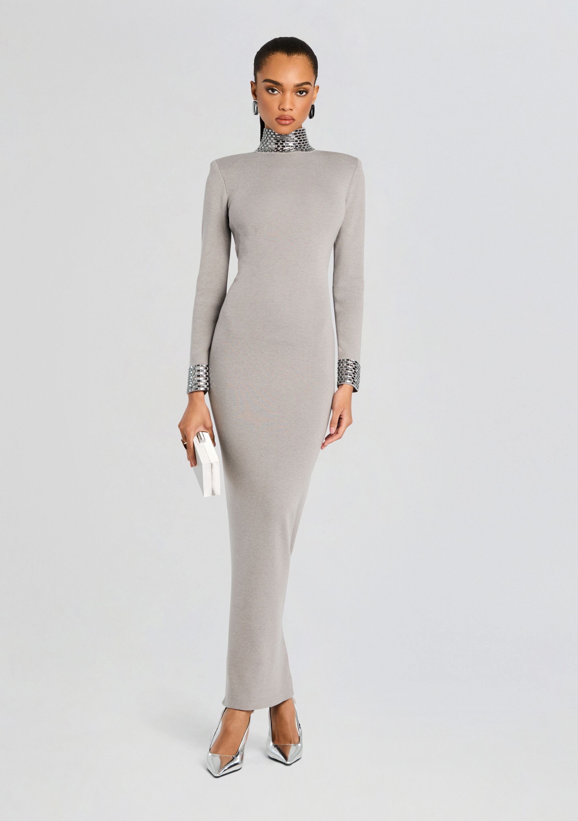 Monroe Embellished Knit Dress-Stylulu