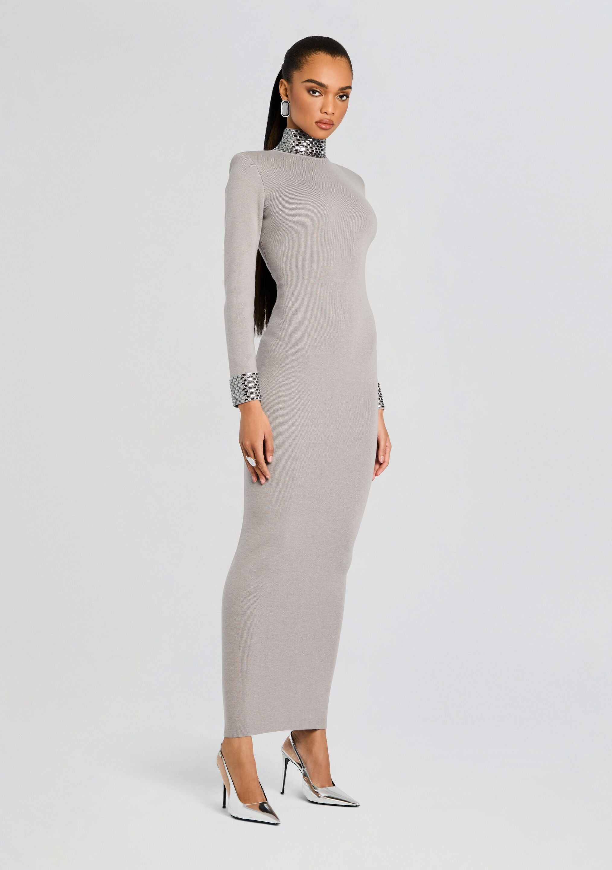 Monroe Embellished Knit Dress-Stylulu
