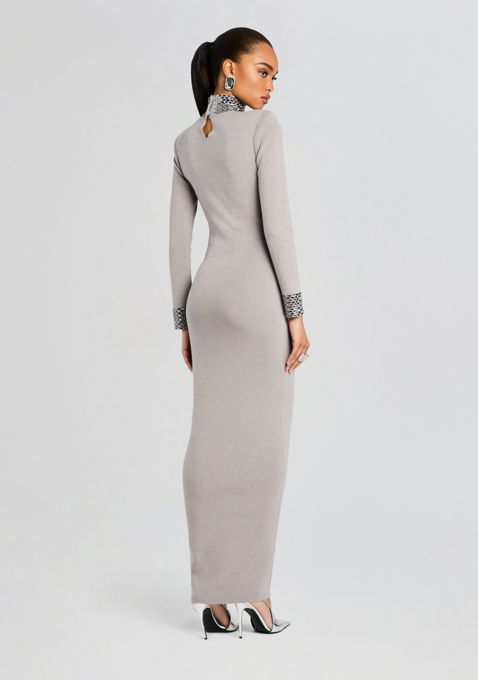 Monroe Embellished Knit Dress-Stylulu