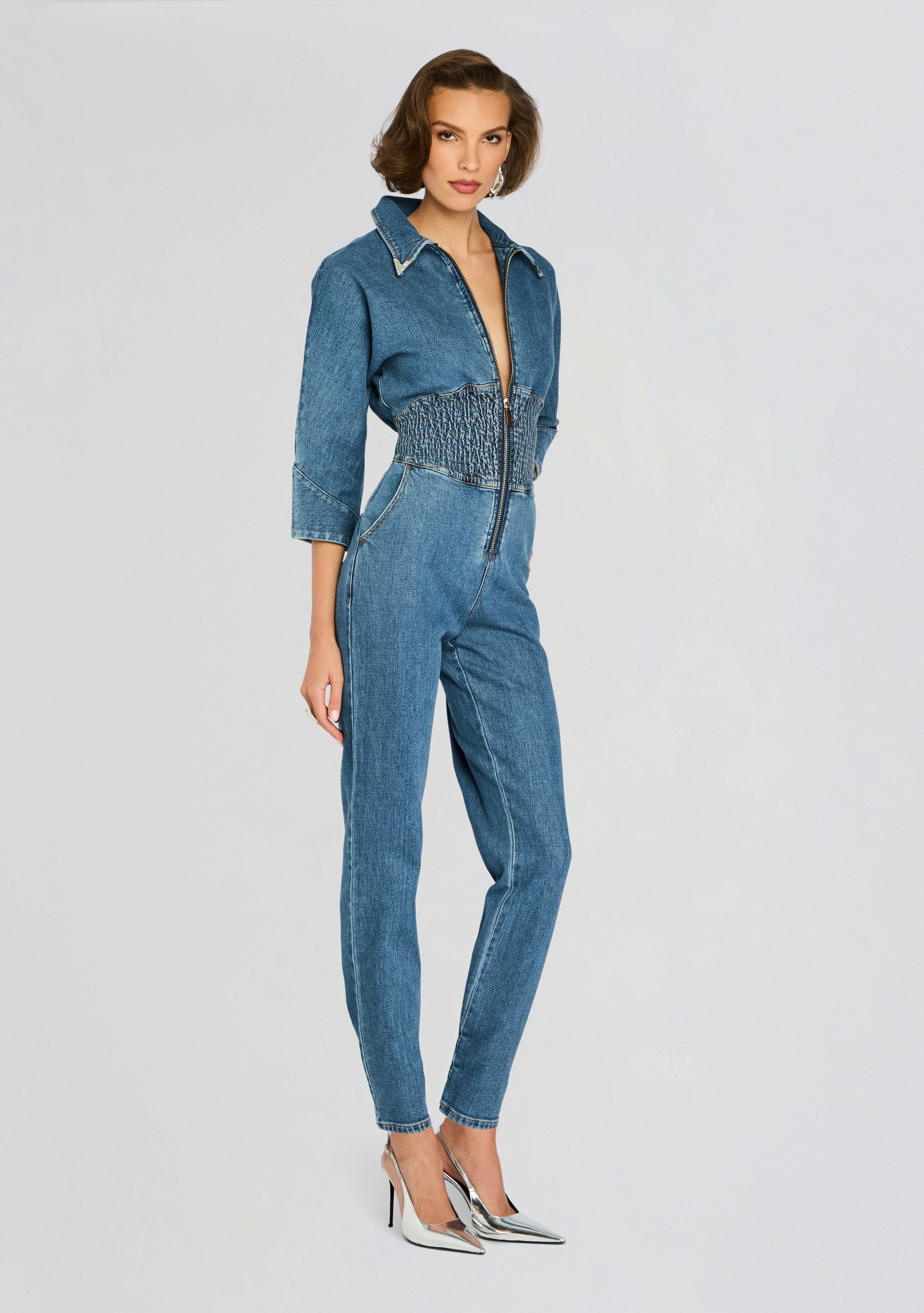 Deidra Denim Jumpsuit-Stylulu
