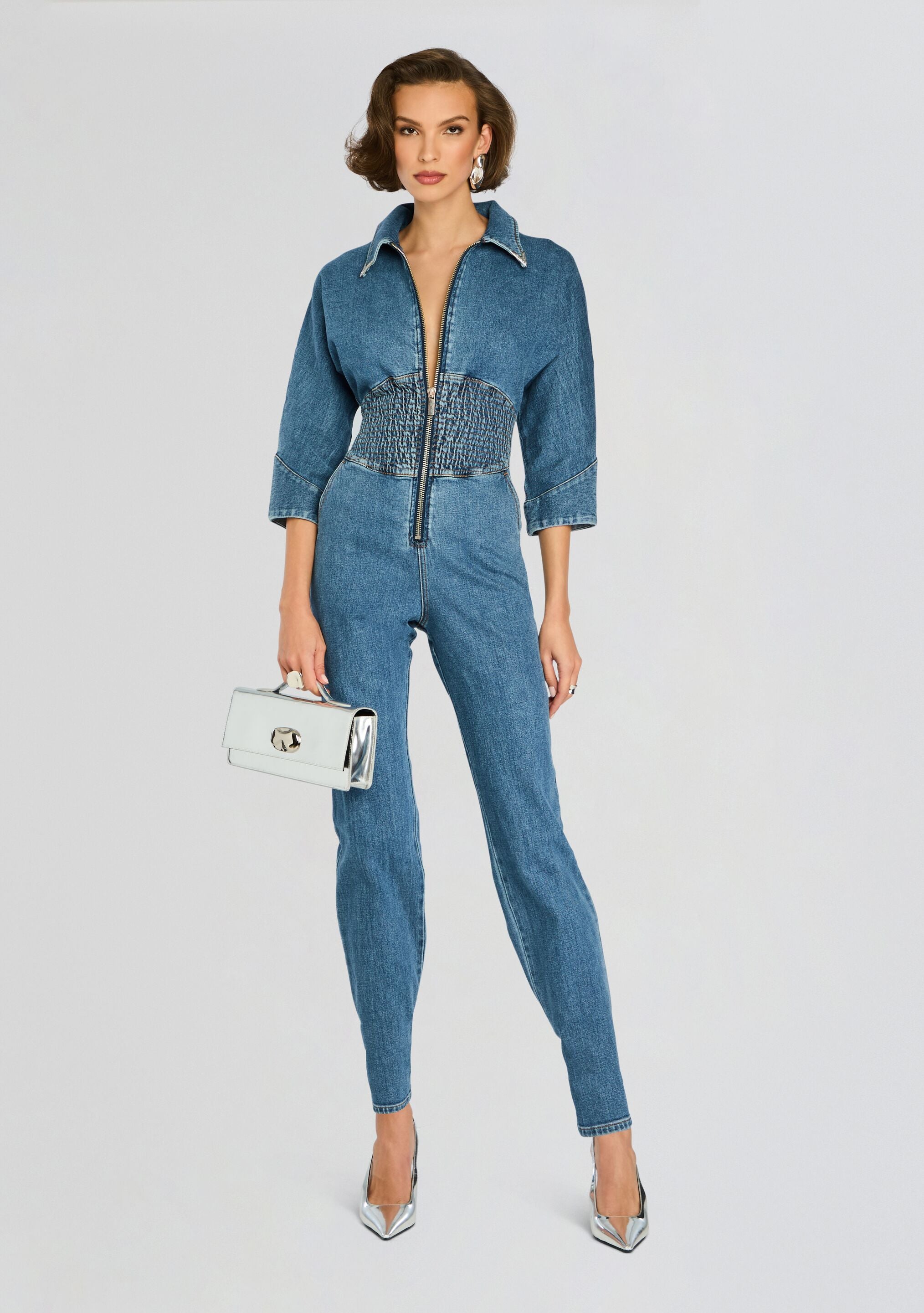 Deidra Denim Jumpsuit-Stylulu