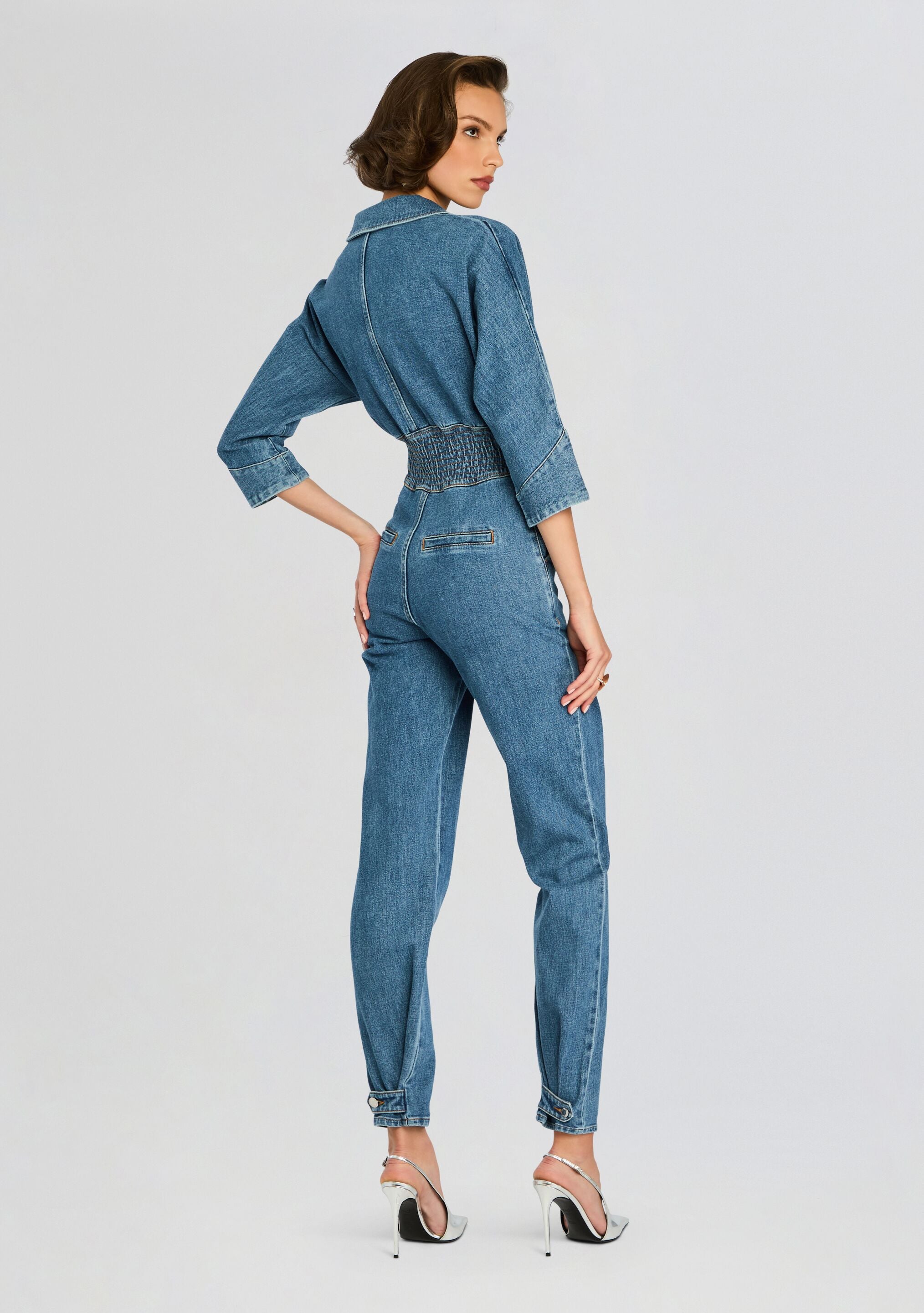 Deidra Denim Jumpsuit-Stylulu